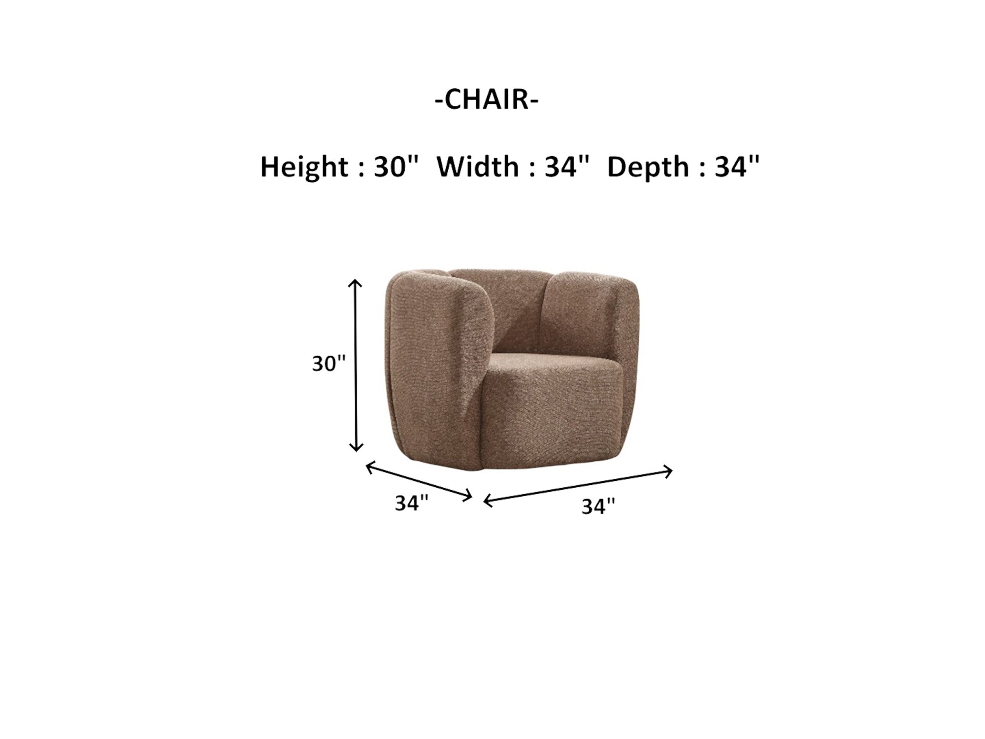 Vizyon 3-pieces (Sofa & Loveseat & Chair) Livingroom Set Brown