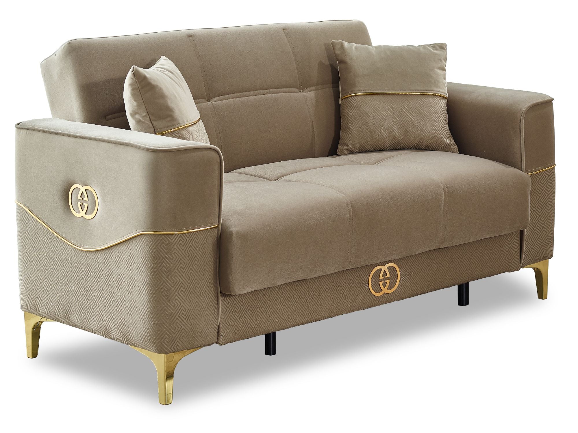 Clara 3-pieces (Sofa & Loveseat & Chair) Livingroom Set Beige
