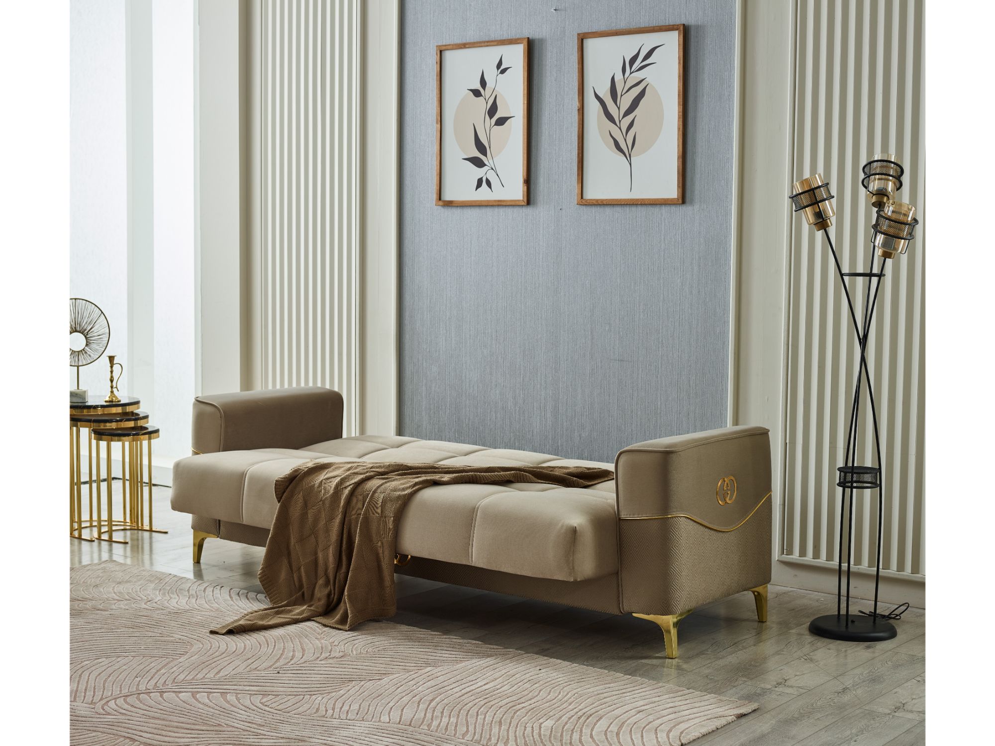 Clara 3-pieces (Sofa & Loveseat & Chair) Livingroom Set Beige