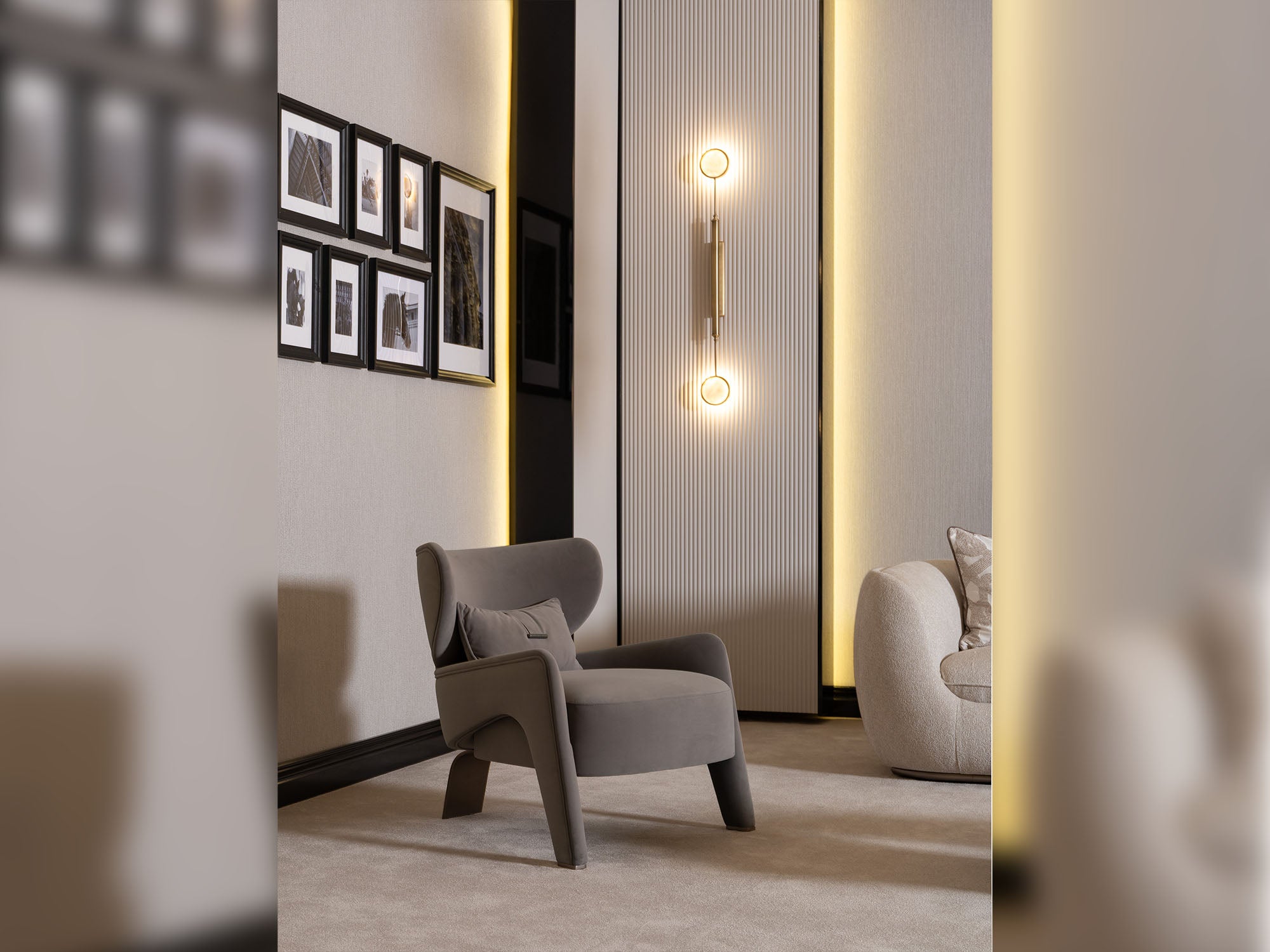 Corte 4-pieces (Four Seater lounge Sofa & 1 Four Seater Sofa &  2 Chair) Livingroom