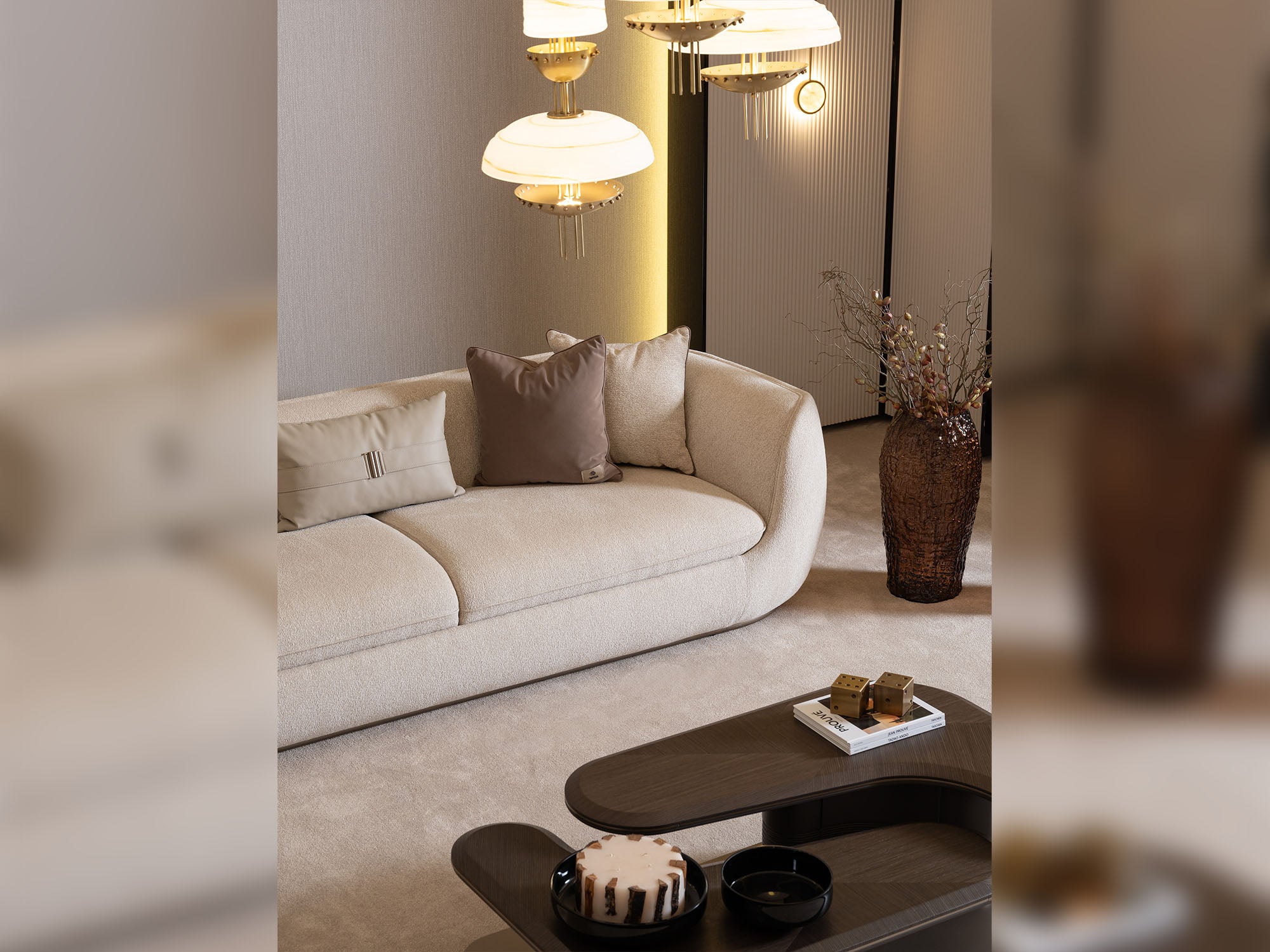Corte 4-pieces (Four Seater lounge Sofa & 1 Four Seater Sofa &  2 Chair) Livingroom