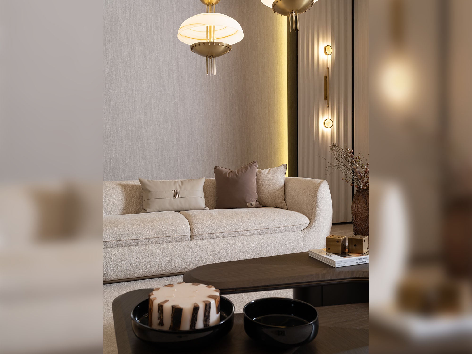Corte 4-pieces (Four Seater lounge Sofa & 1 Four Seater Sofa &  2 Chair) Livingroom