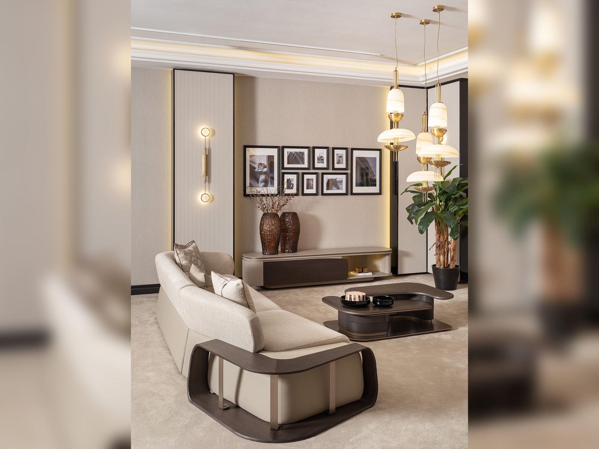Corte 4-pieces (Four Seater lounge Sofa & 1 Four Seater Sofa &  2 Chair) Livingroom