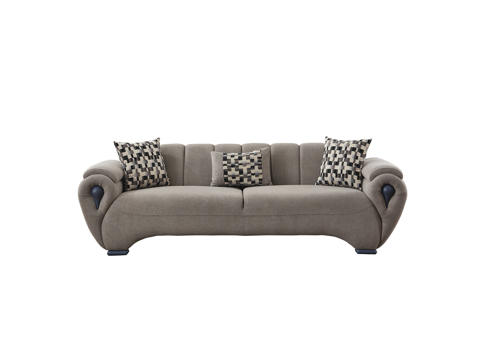 Damla 3-pieces (Sofa & Loveseat & Chair) Livingroom Set Cream