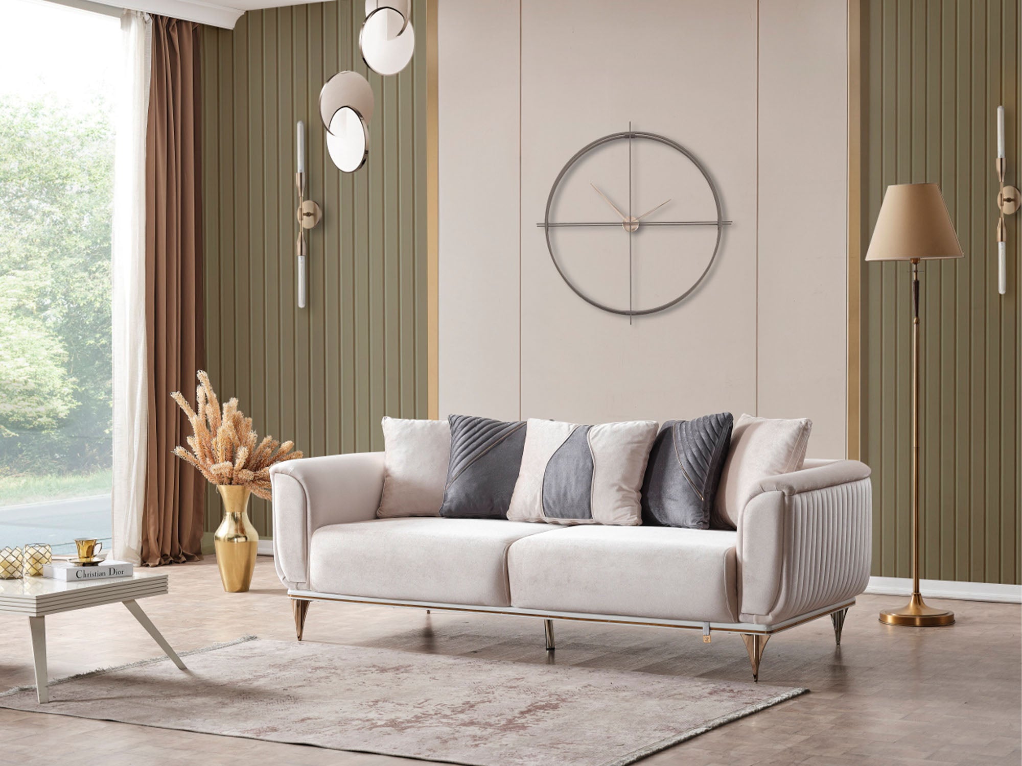 Esperanza 3-pieces (Sofa & Loveseat & Chair) Livingroom Set Beige