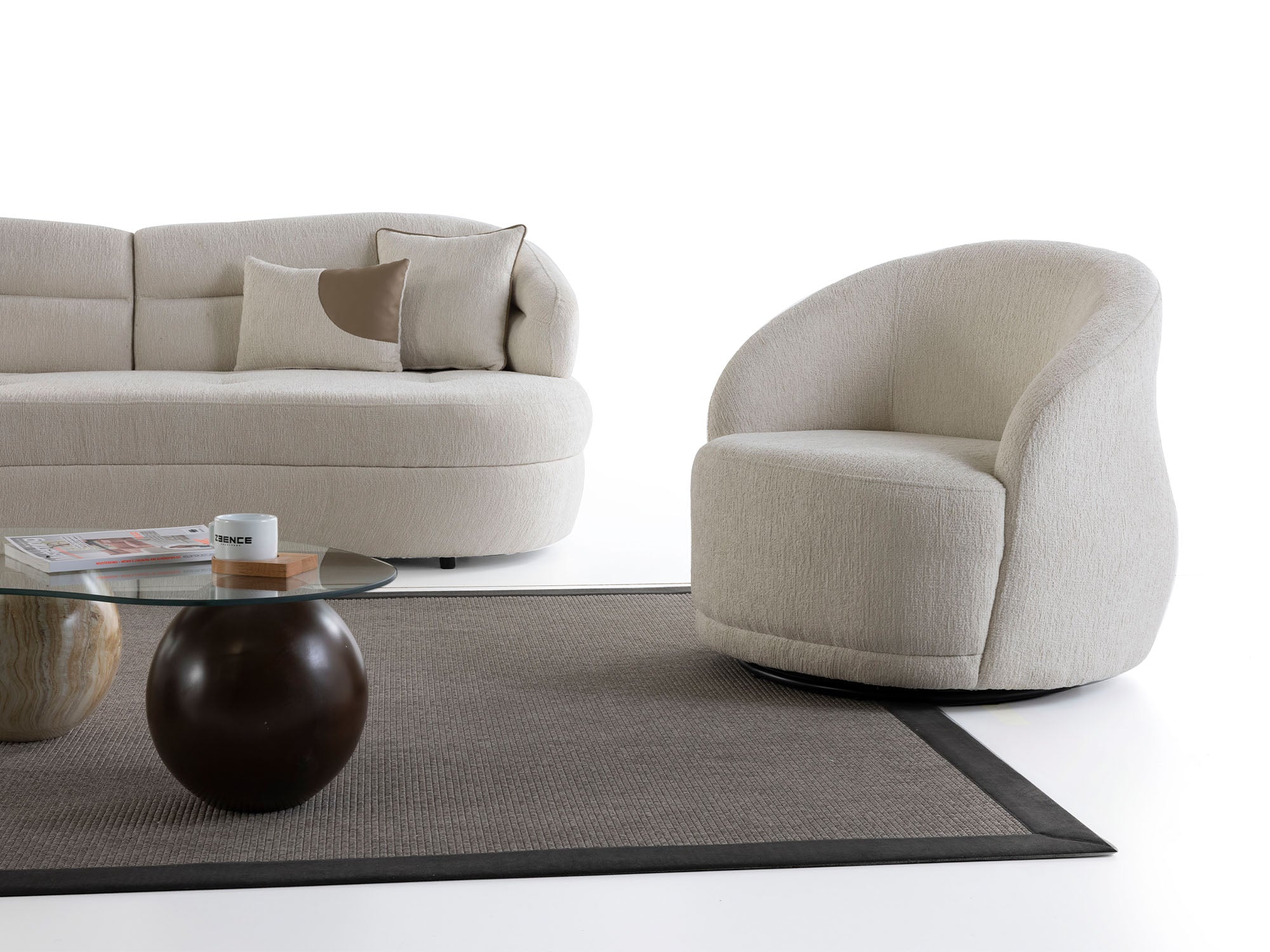 Gloria 4-pieces (2 Sofa & 2 Swivel Chair) Livingroom