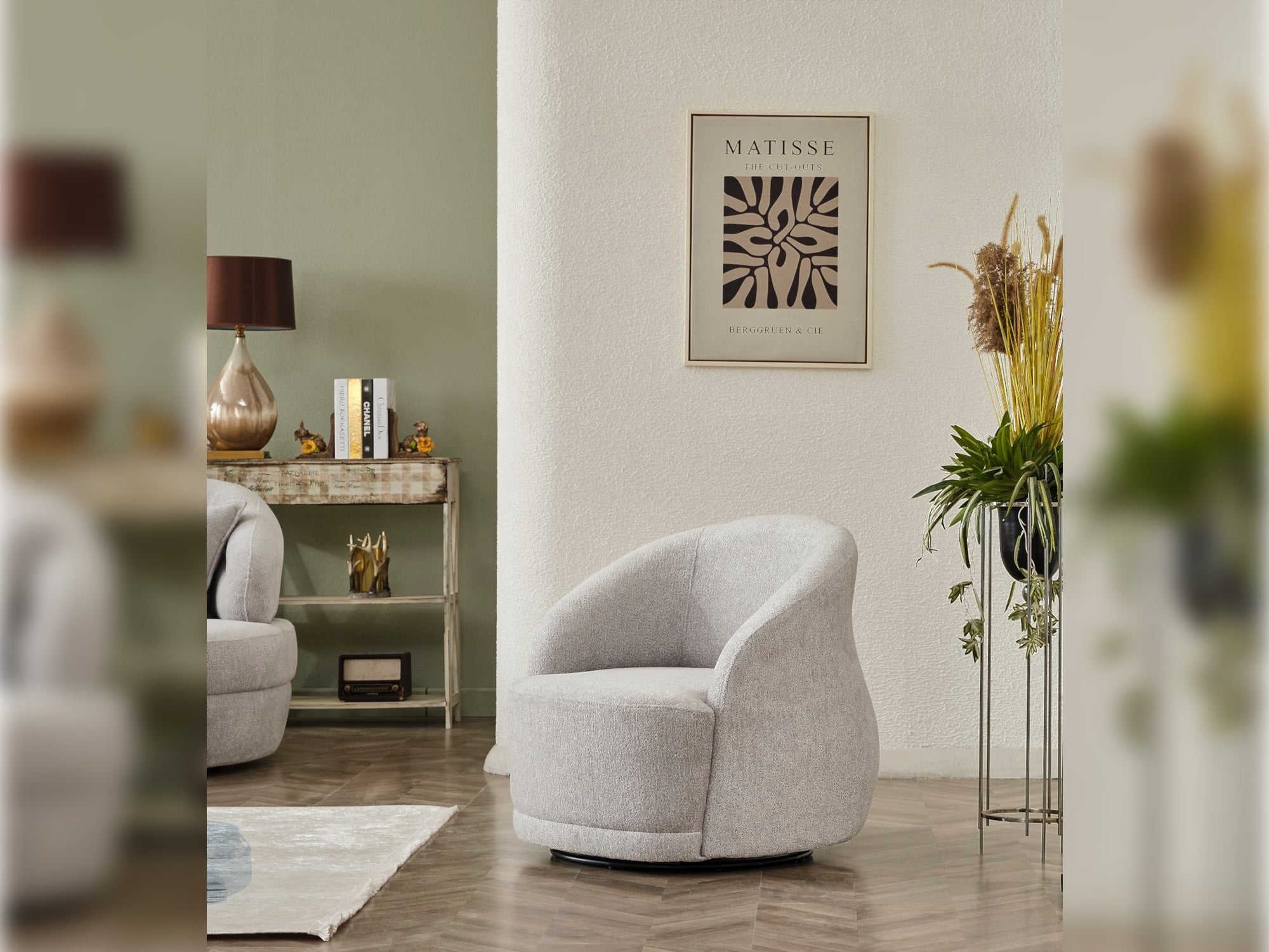 Gloria 4-pieces (2 Sofa & 2 Chair) Livingroom Set Cream