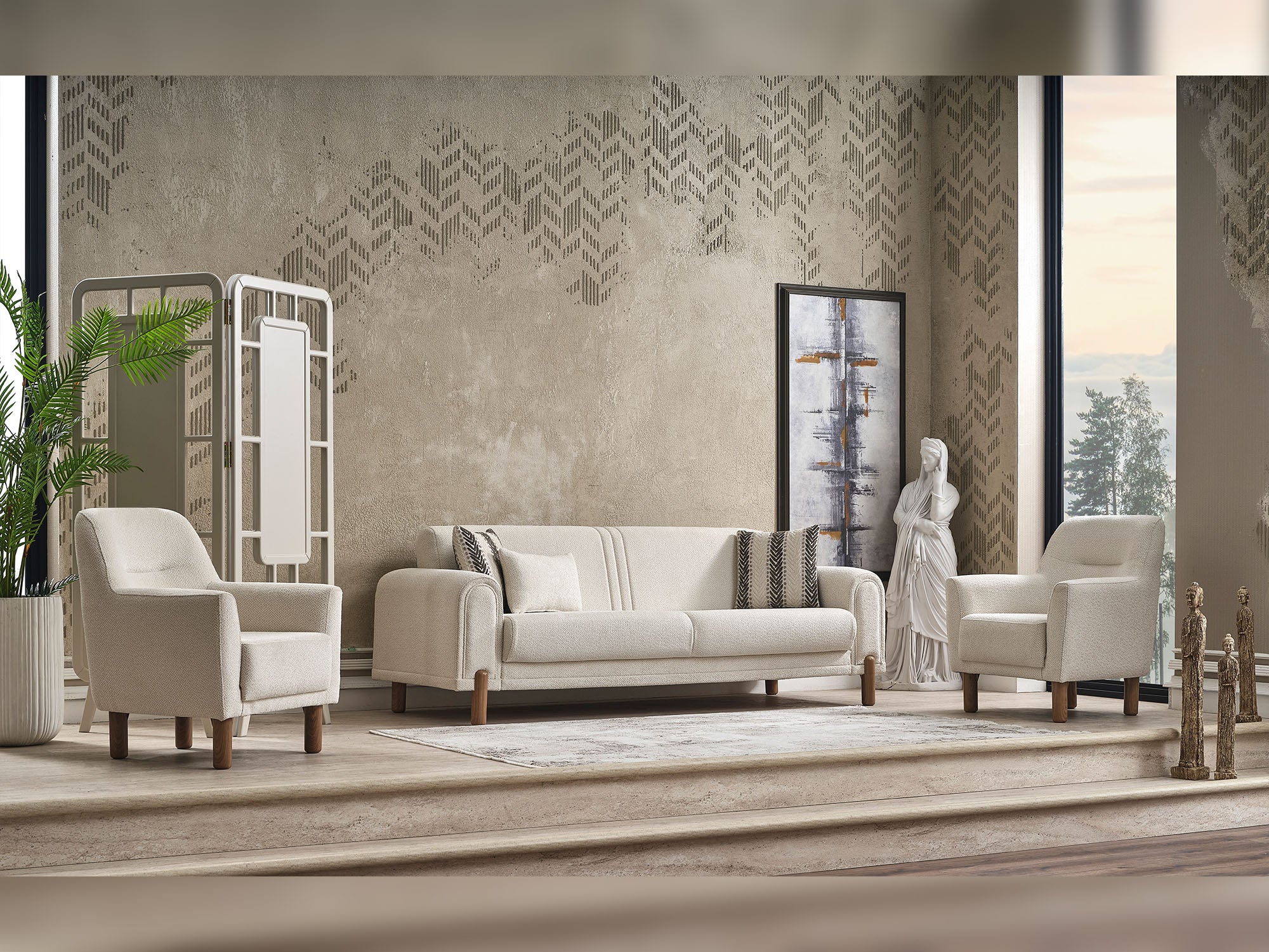 Gold Convertible Sofa