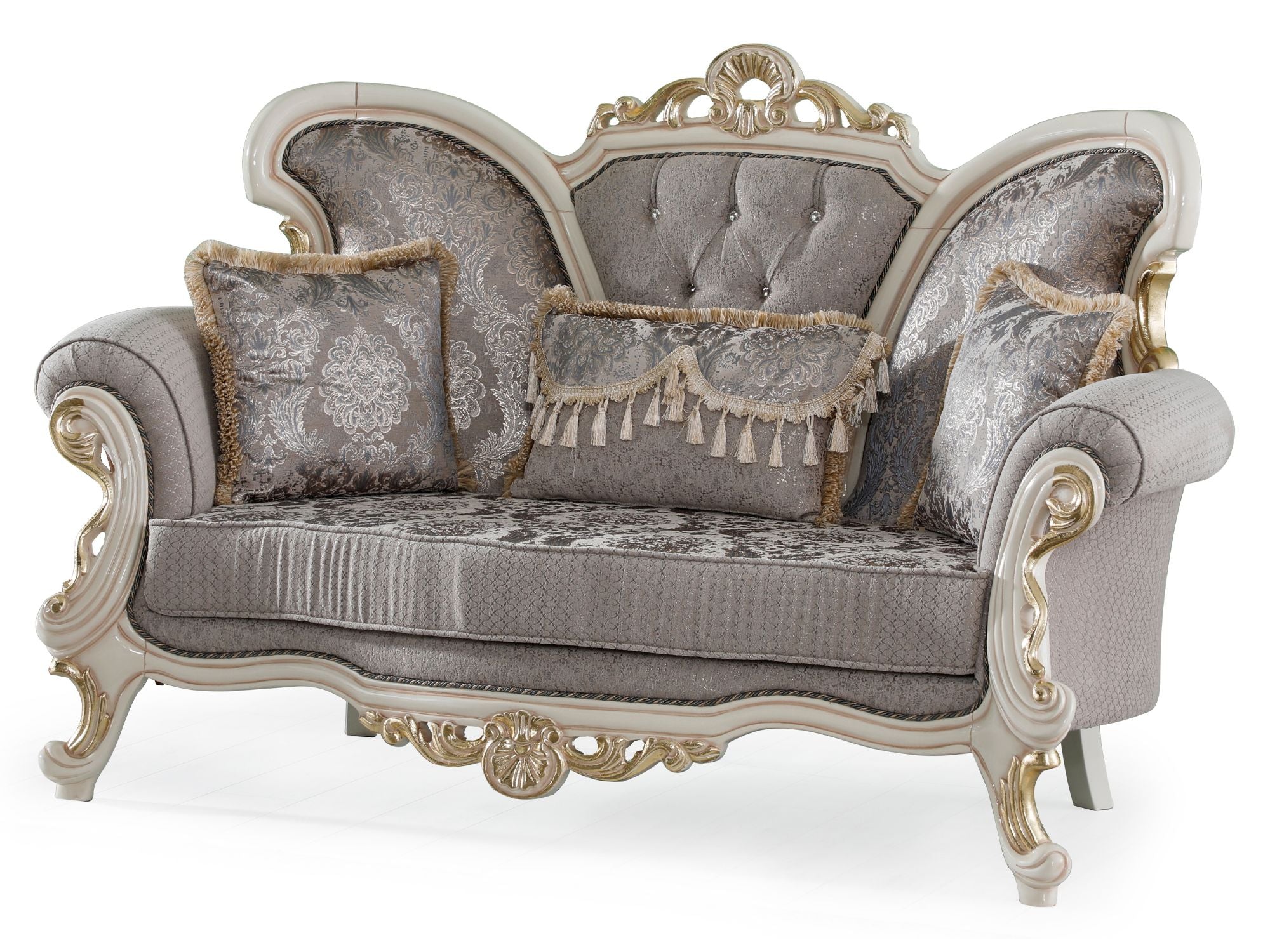 Kelebek Traditional Loveseat Vizon