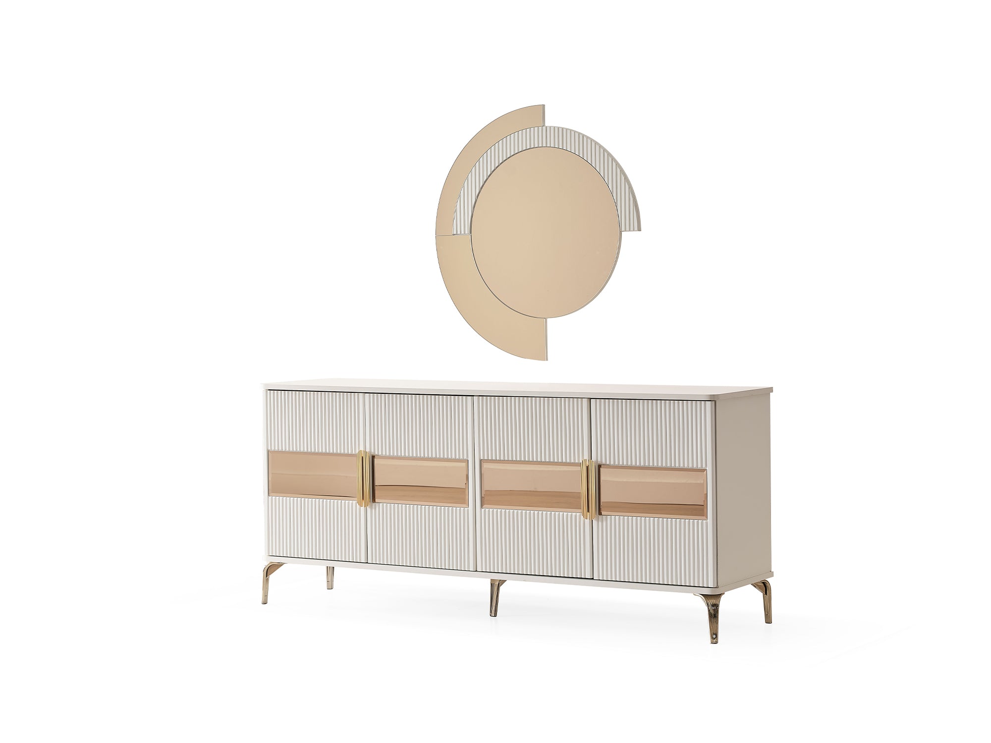 Hare Diningroom (Consol With Mirror & Dining Table & 6 Dining Chair)