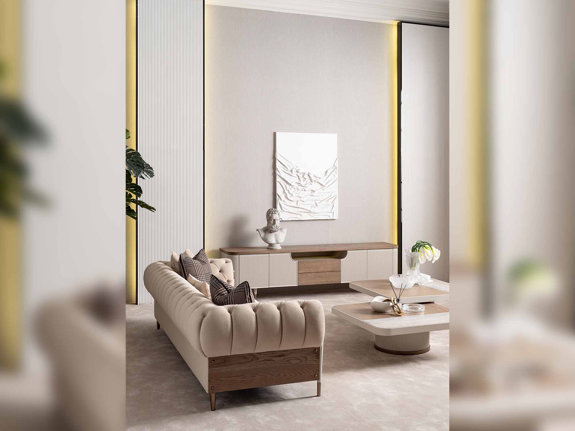 Harmony Stationary Four Seater Chester Sofa