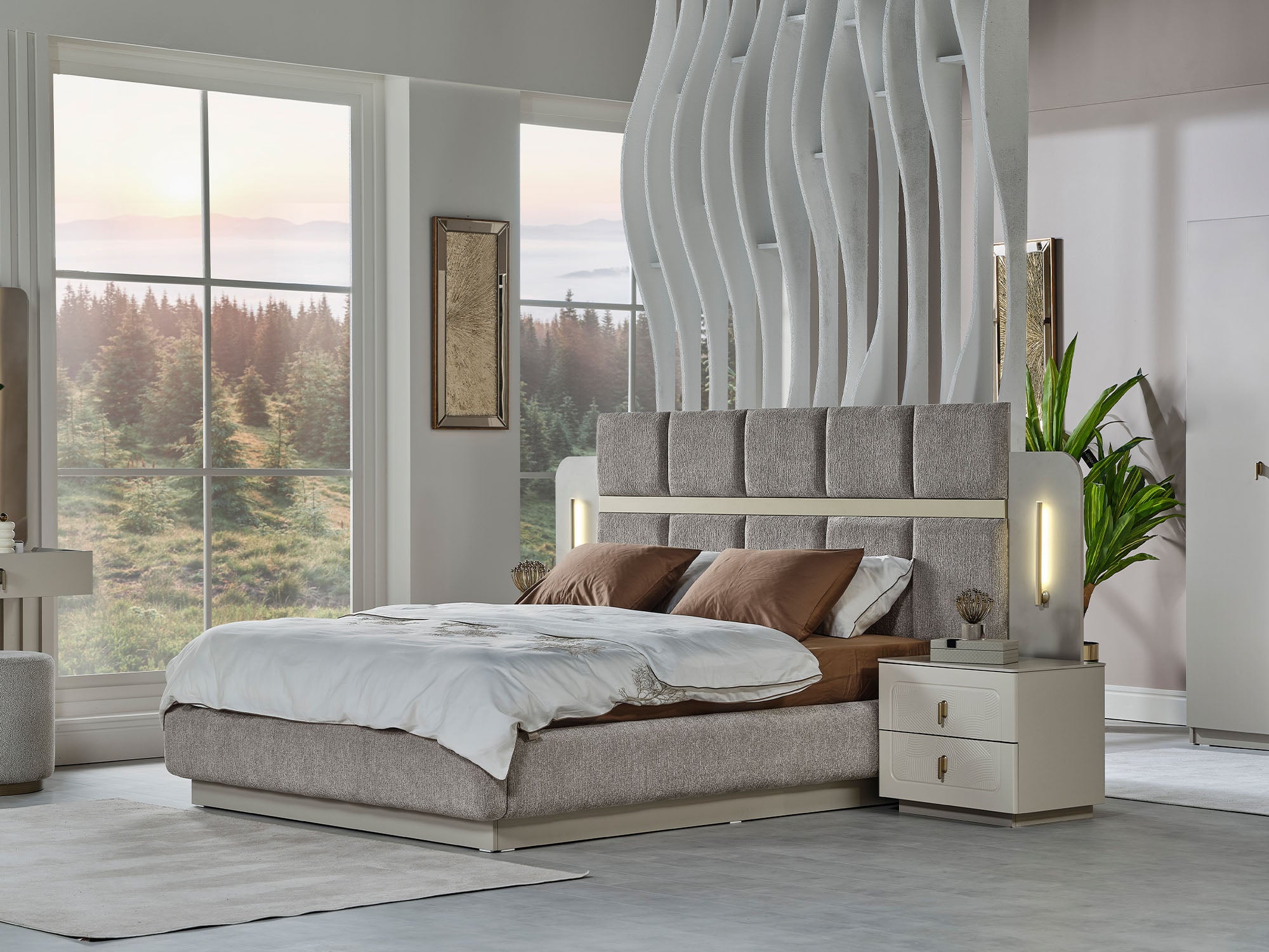 Hisar Bed Frame With Headboard