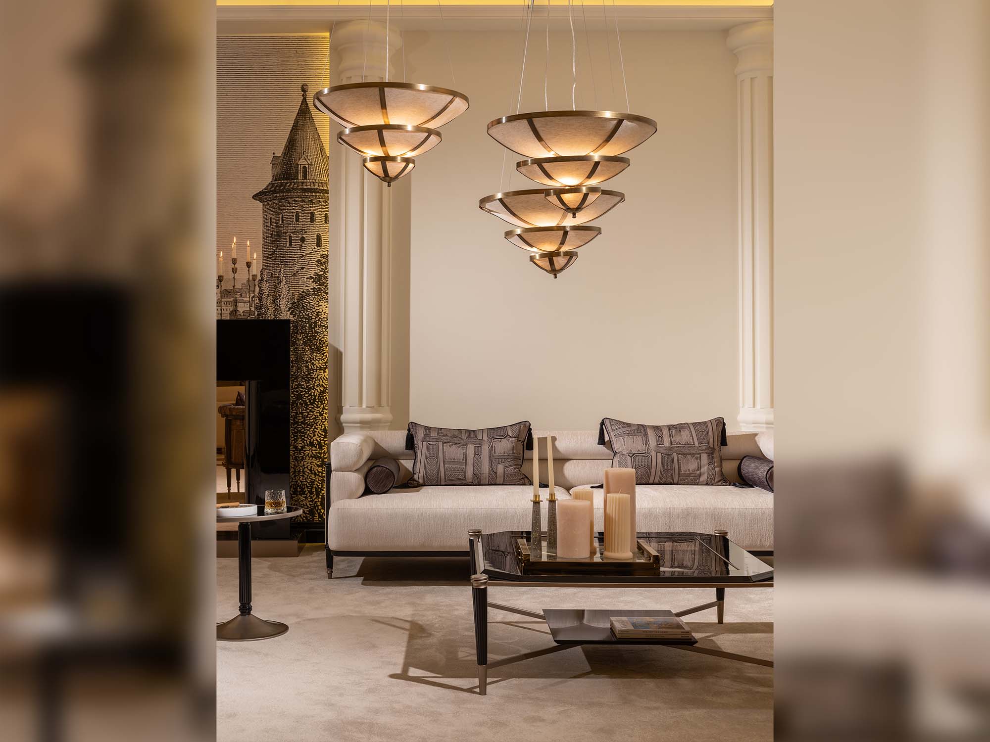 Istanbul 4-pieces (Highseat Four Seater Sofa & 1 Four Seater Sofa &  2 Chair) Livingroom
