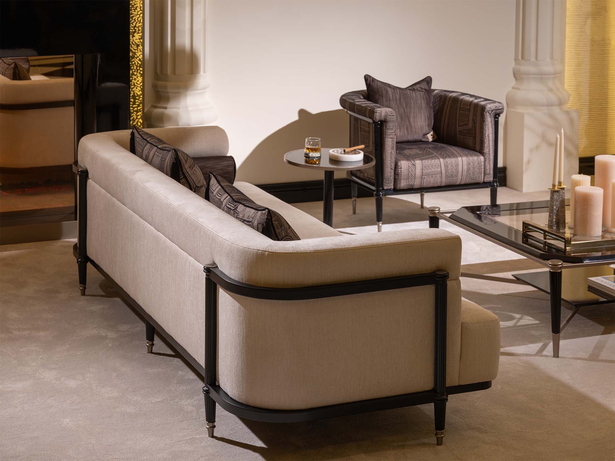 Istanbul 4-pieces (Highseat Four Seater Sofa & 1 Four Seater Sofa &  2 Chair) Livingroom