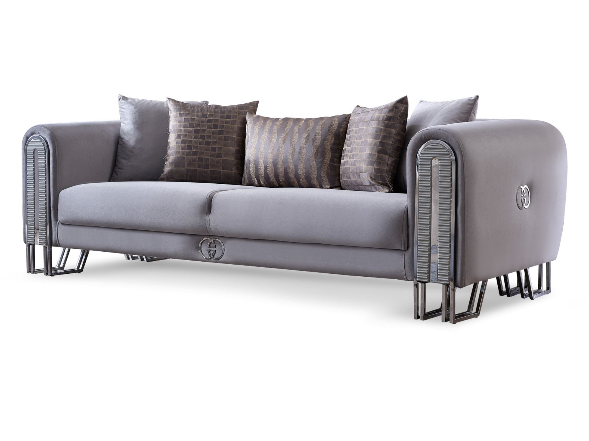 Kapadokya 3-pieces (Sofa & Loveseat & Chair) Livingroom Set Grey