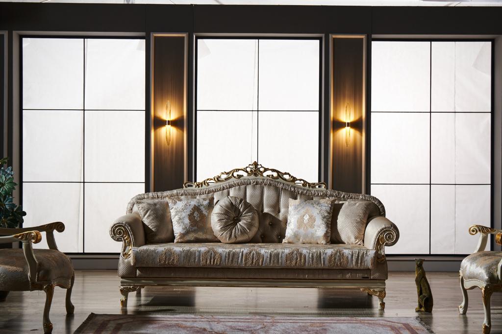 Kardelen 4-pieces (2 Sofa & 2 Chair) Livingroom Set Cream