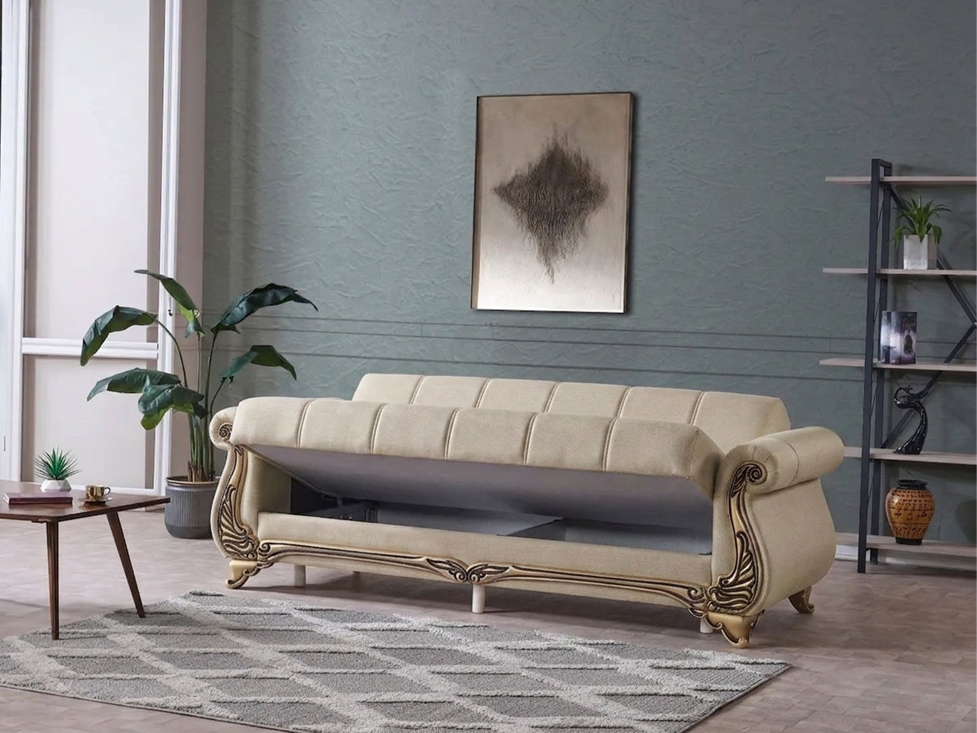 Karizma Convertible Sofa Cream