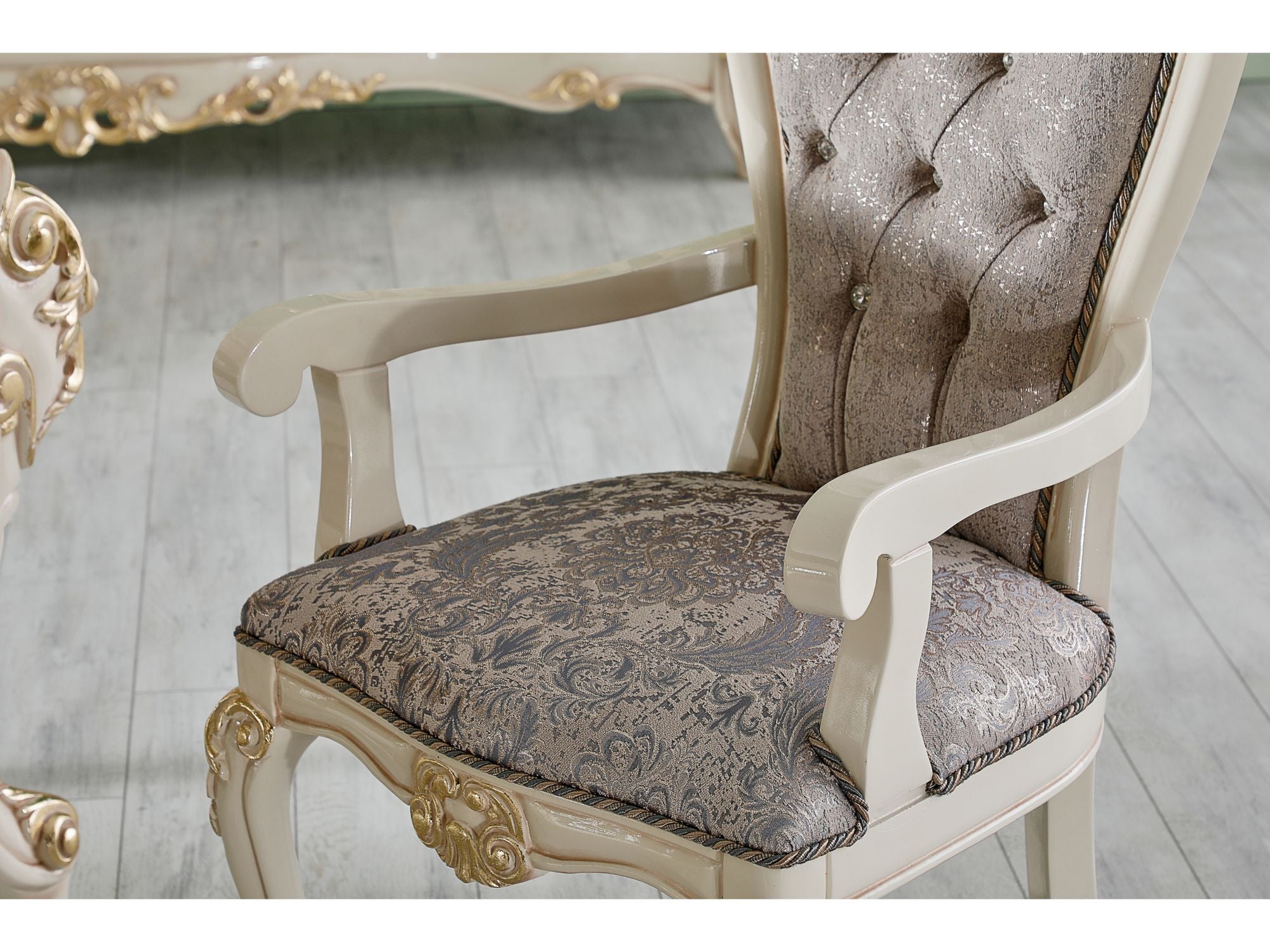 Kelebek Diningroom (Consol With Mirror & Dining Table & 2 Arm Chair & 4 Chair)