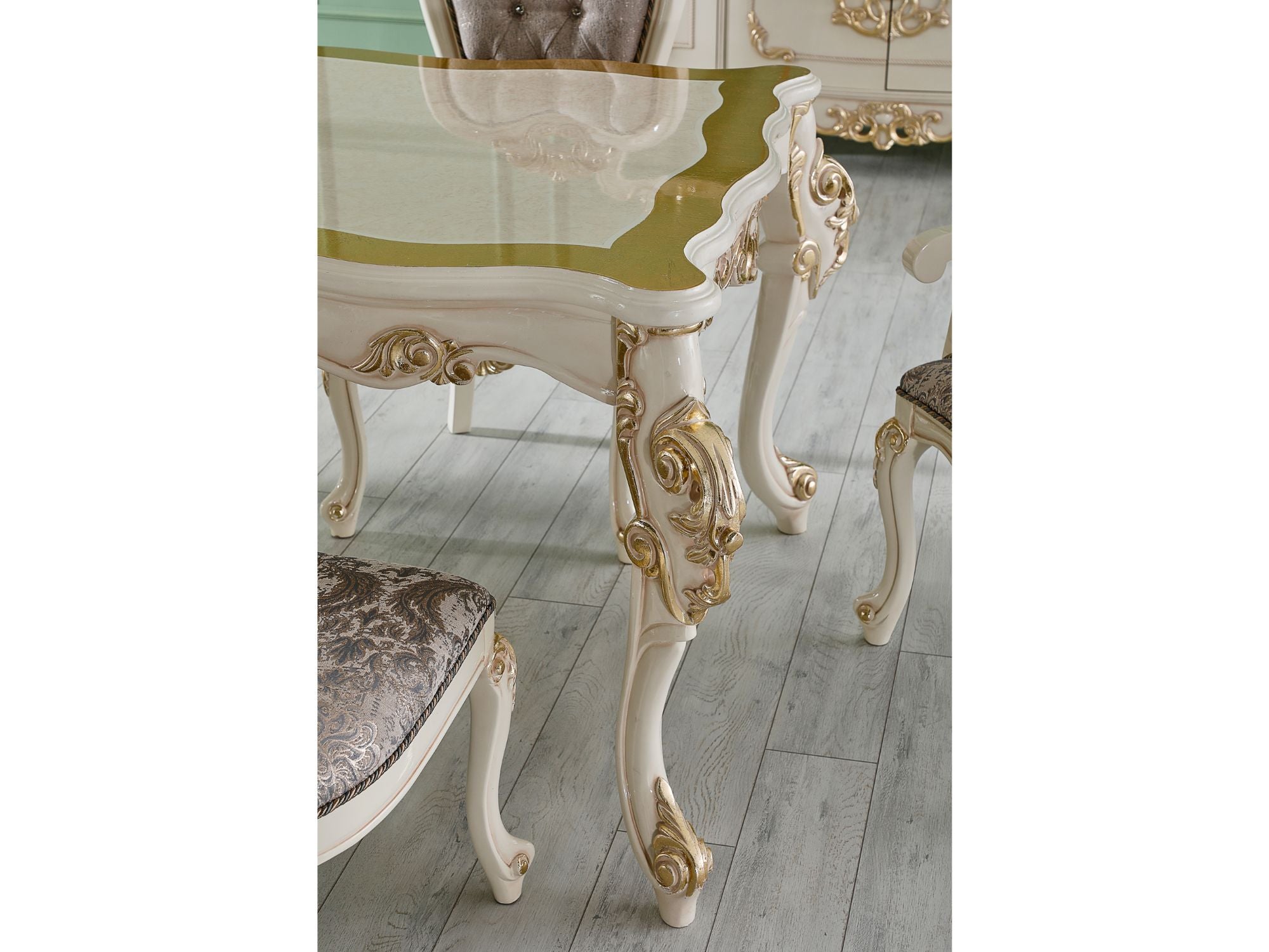Kelebek Diningroom (Consol With Mirror & Dining Table & 2 Arm Chair & 4 Chair)
