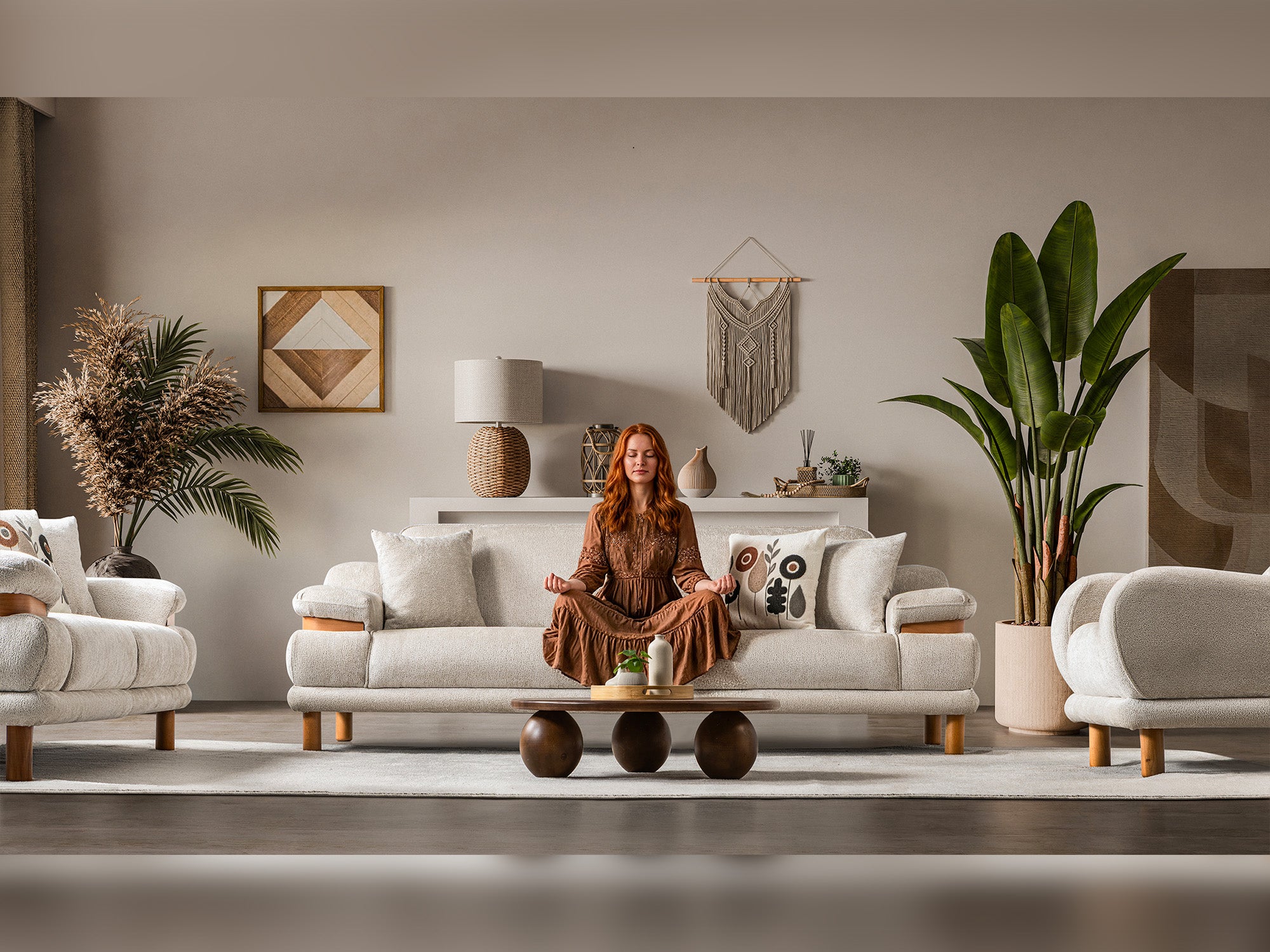 Latte Convertible Sofa