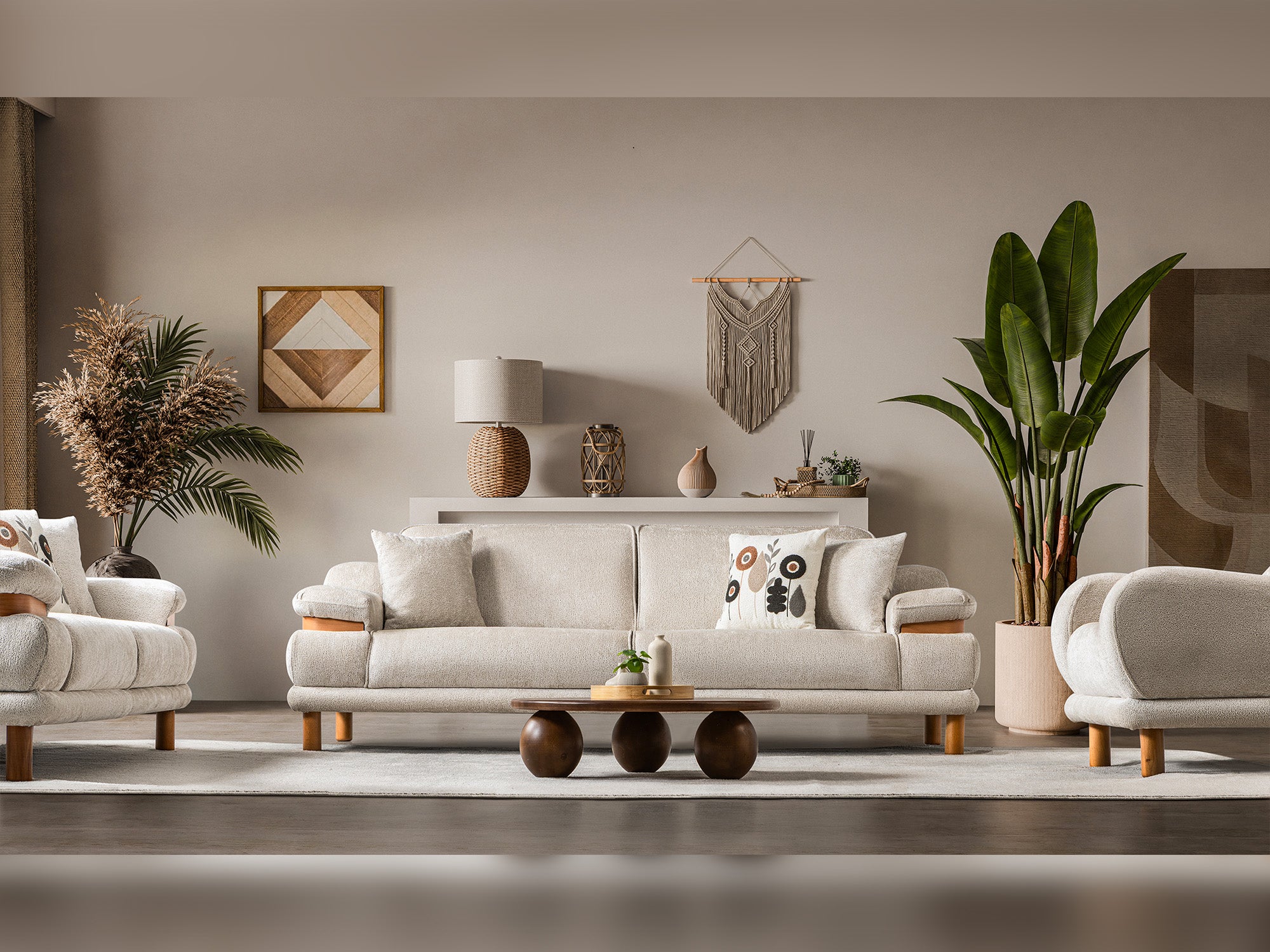 Latte Convertible Sofa