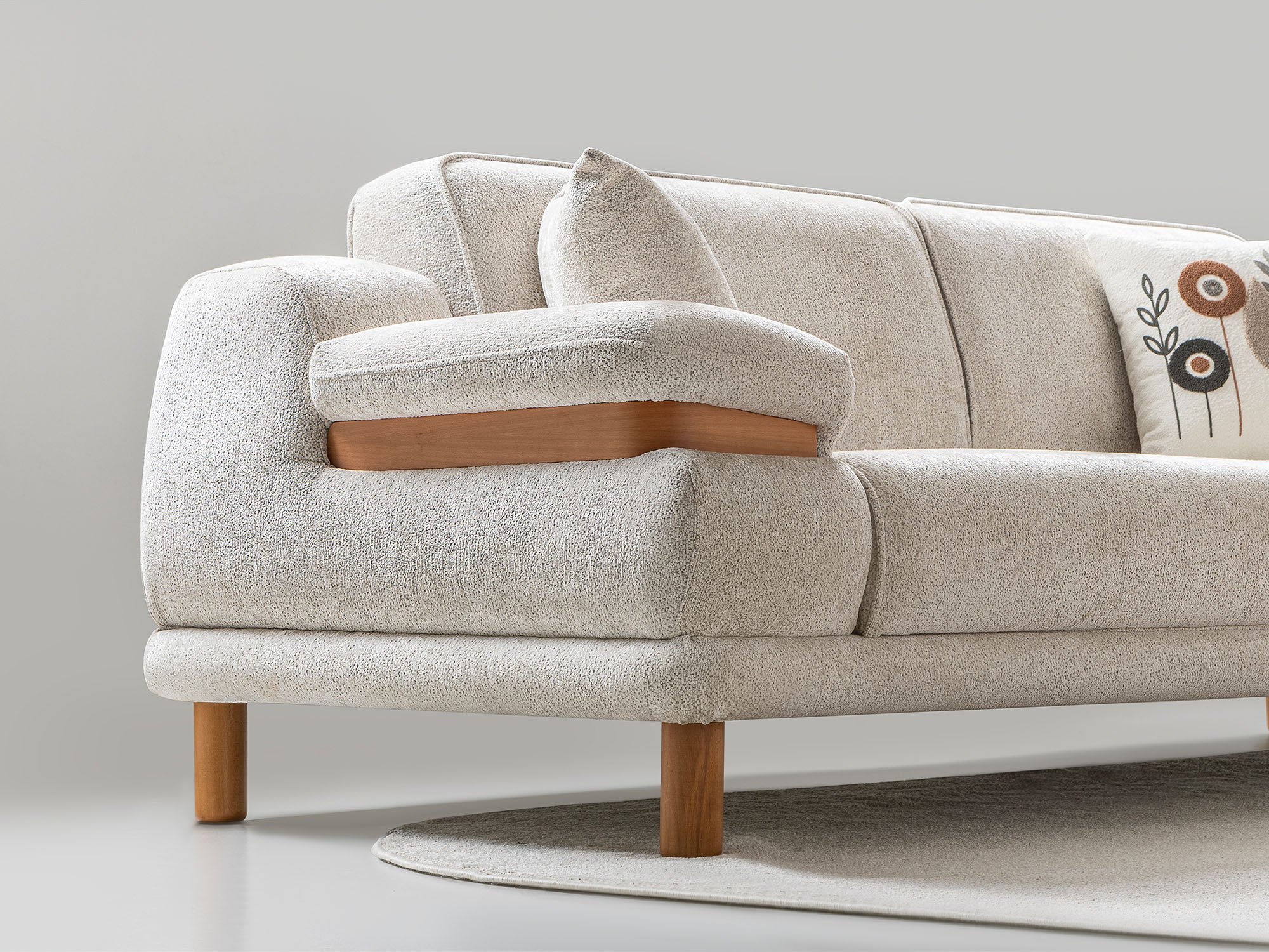 Latte Convertible Sofa