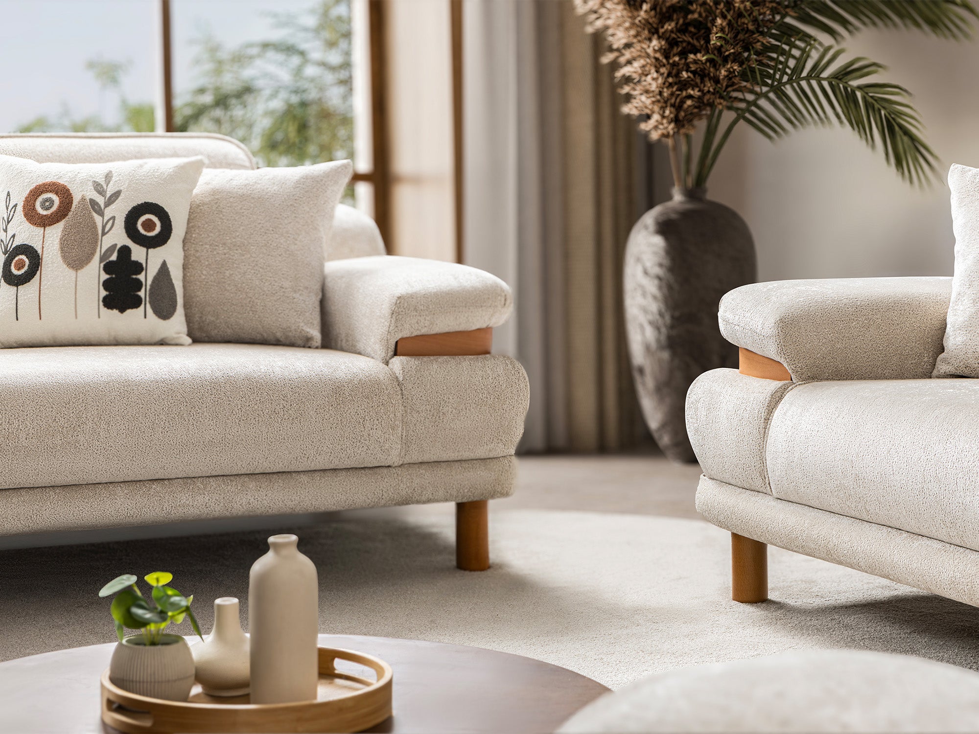 Latte Convertible Sofa