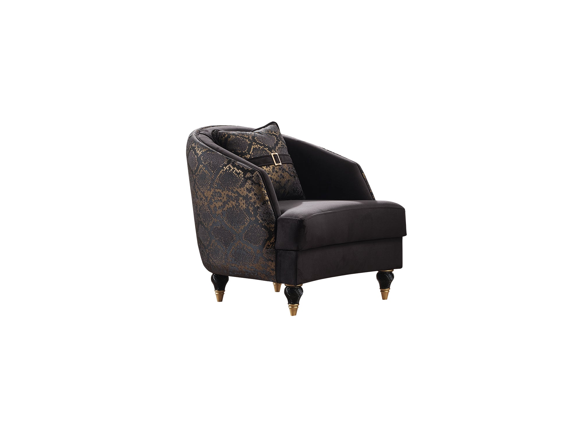 Lima 3-pieces (Sofa & Loveseat & Chair) Livingroom Set Black