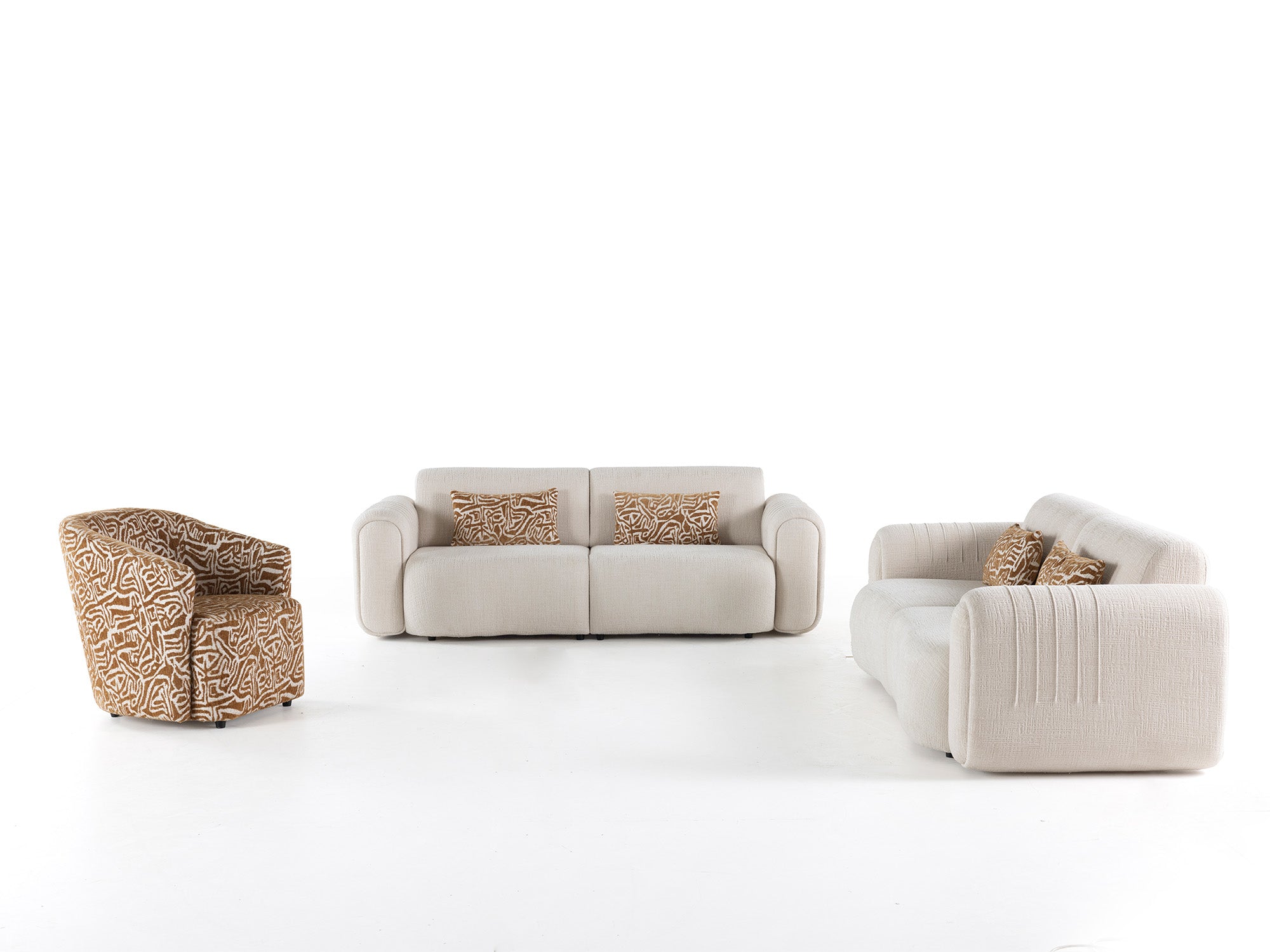 Lotus 4-pieces (2 Sofa & 2 Chair) Livingroom