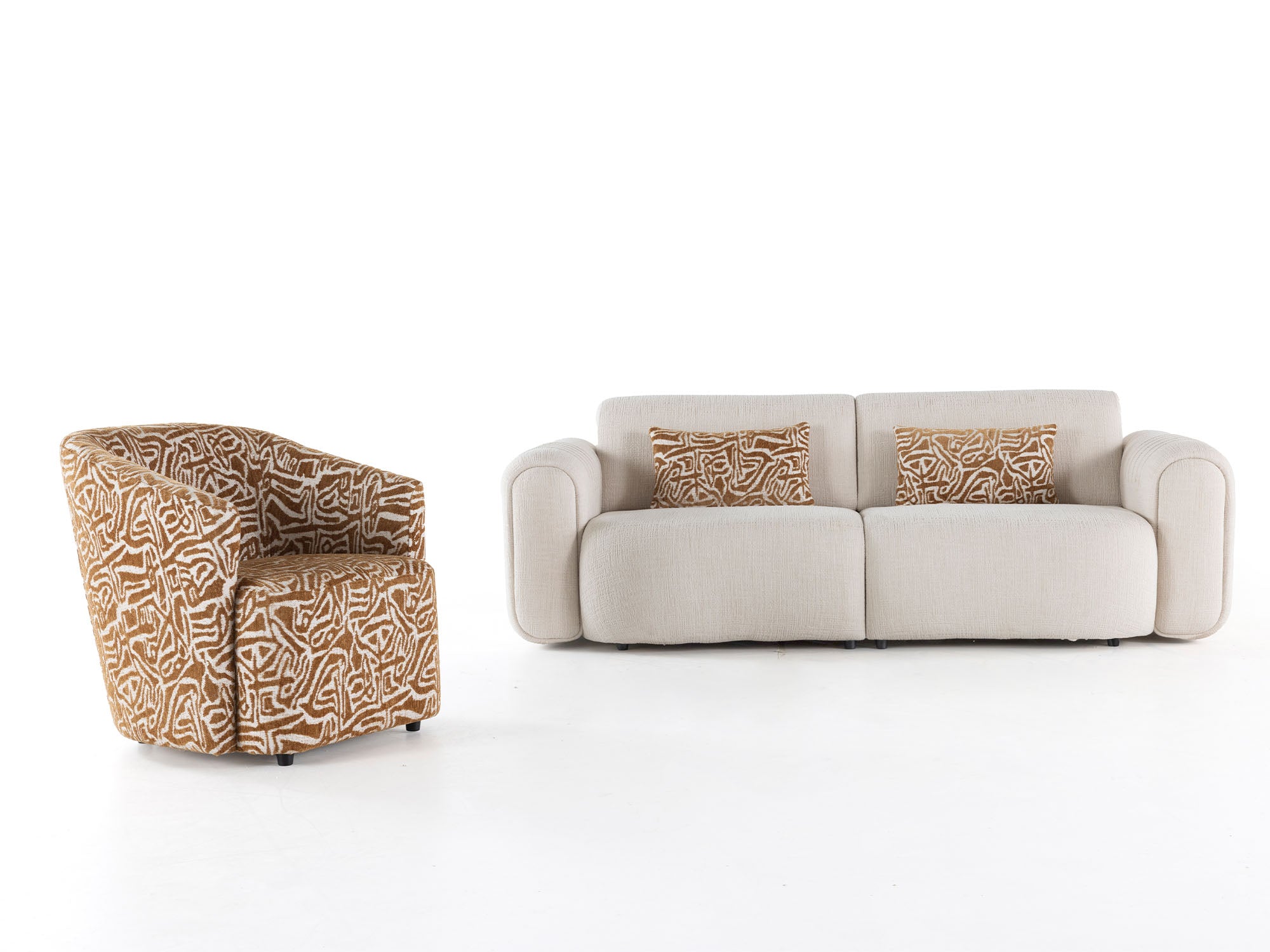 Lotus 4-pieces (2 Sofa & 2 Chair) Livingroom