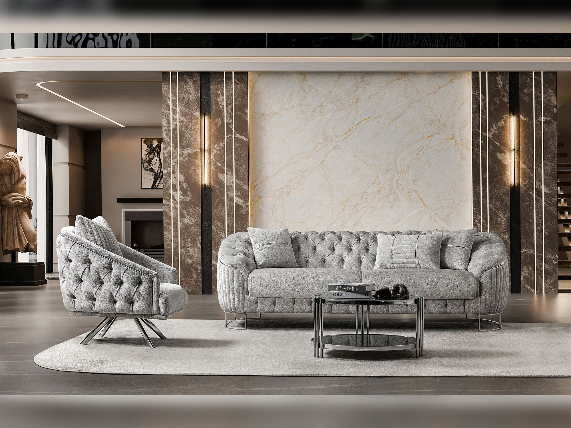 Lucas 3-pieces (Sofa & Loveseat & Chair) Livingroom Set