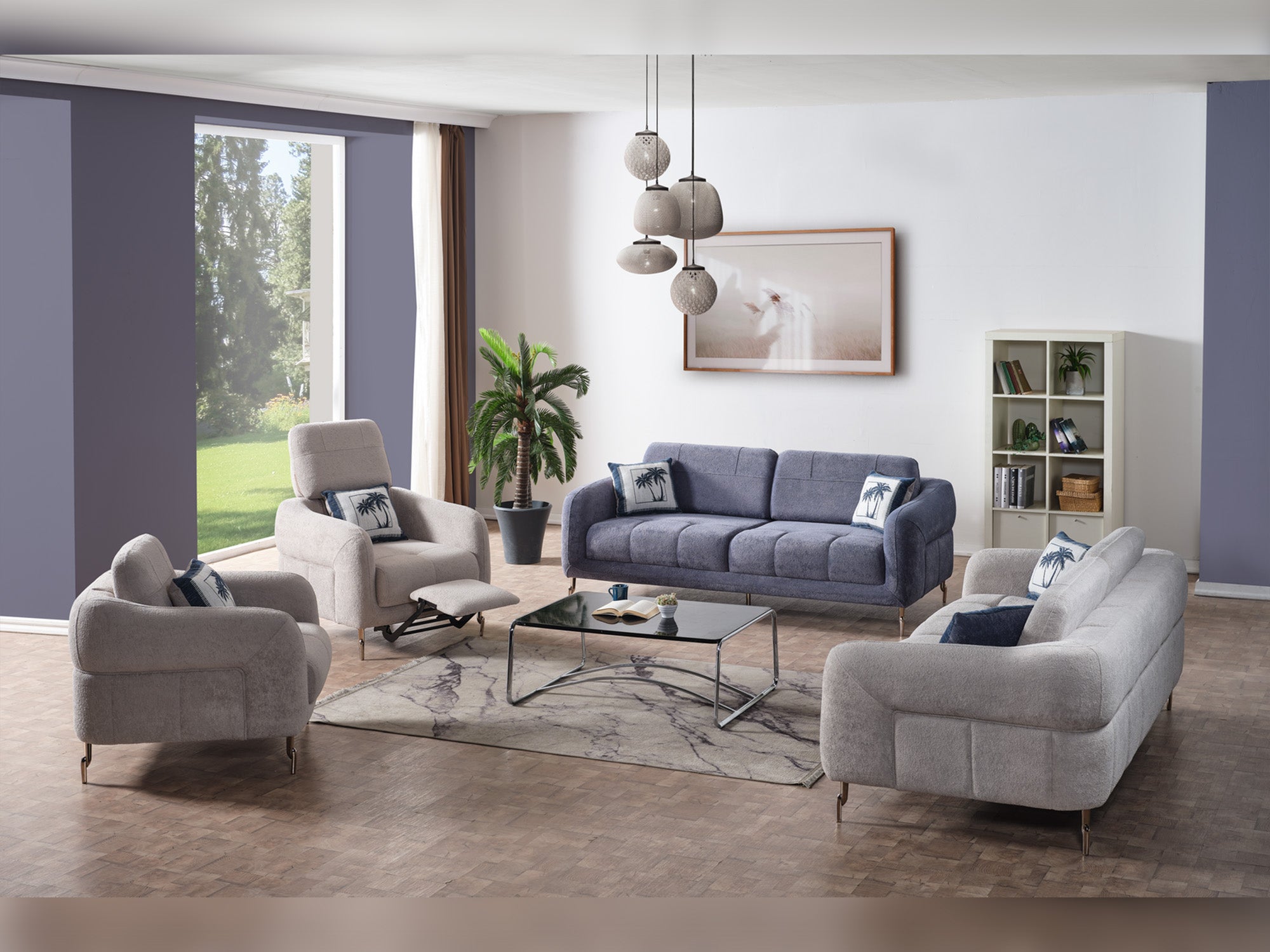 Lugano 3-pieces (Sofa & Loveseat & Relax Chair) Livingroom