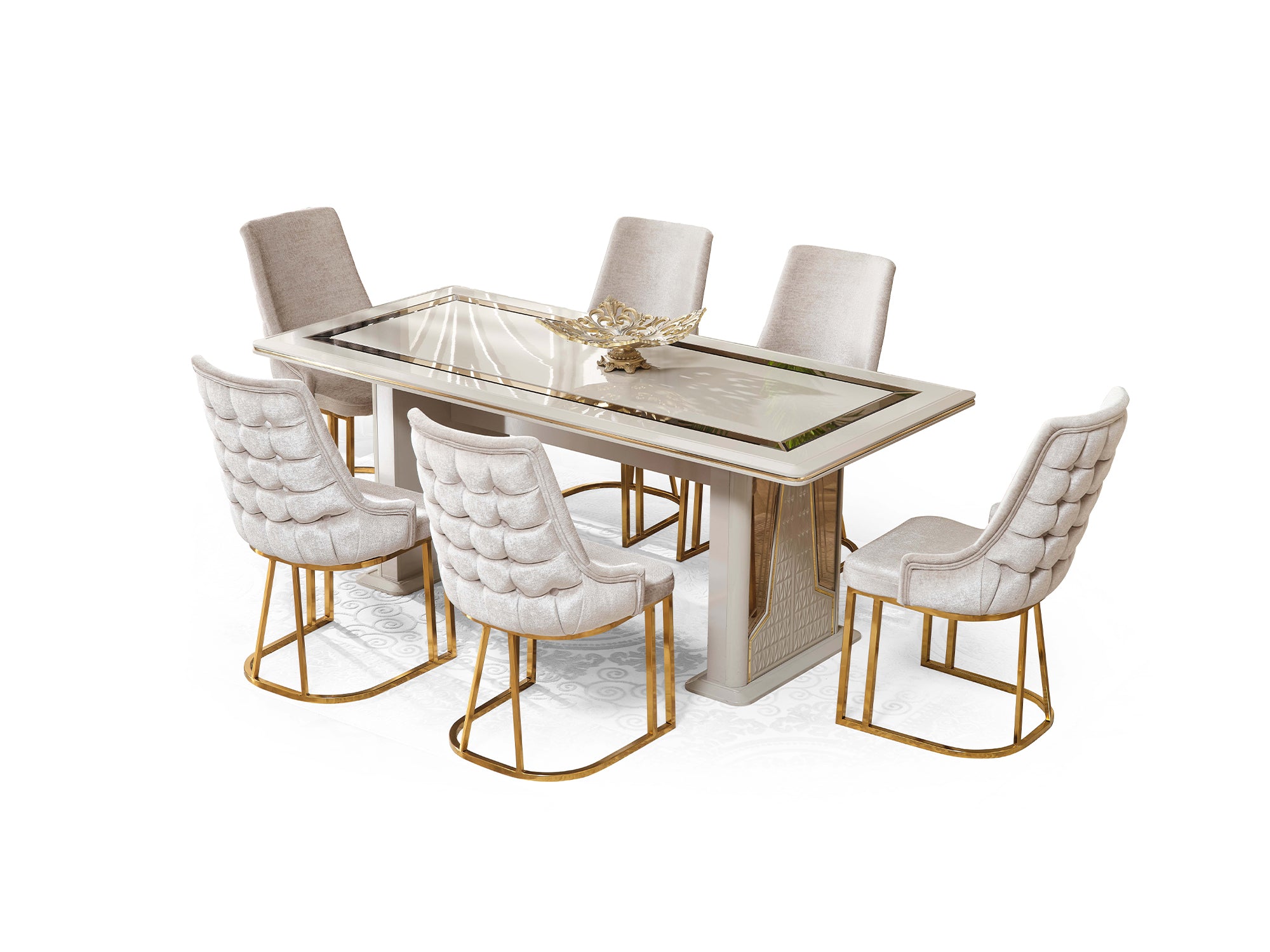 Milano Max Diningroom (Consol With Mirror & Dining Table & 6 Dining Chair)