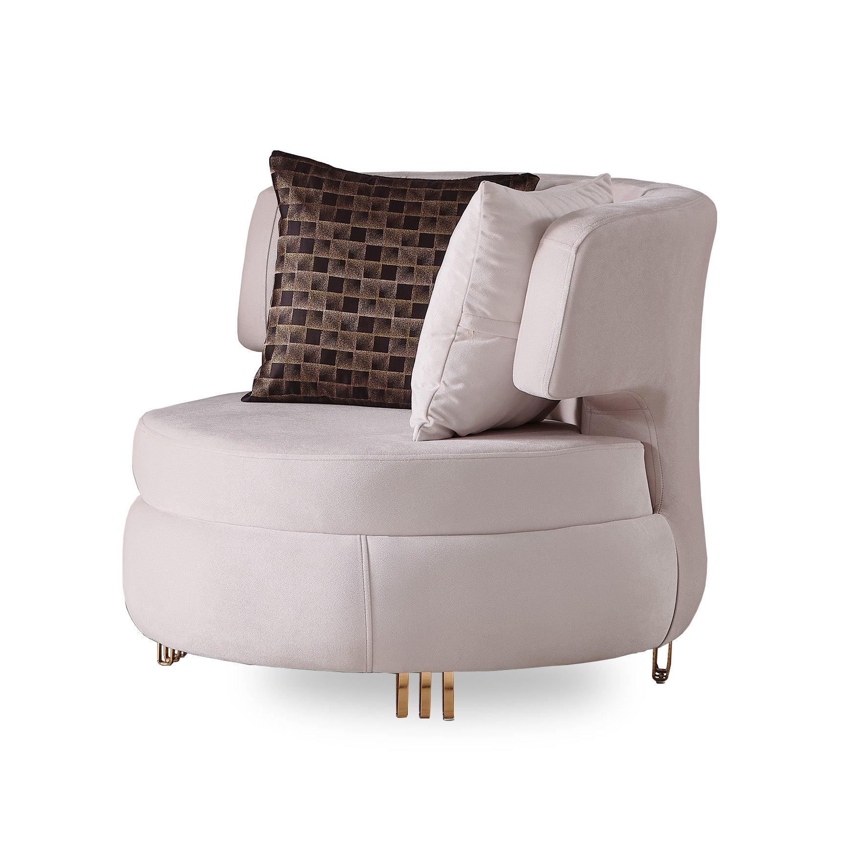 Monaco 3-pieces (Sofa & Loveseat & Chair) Livingroom Set Cream