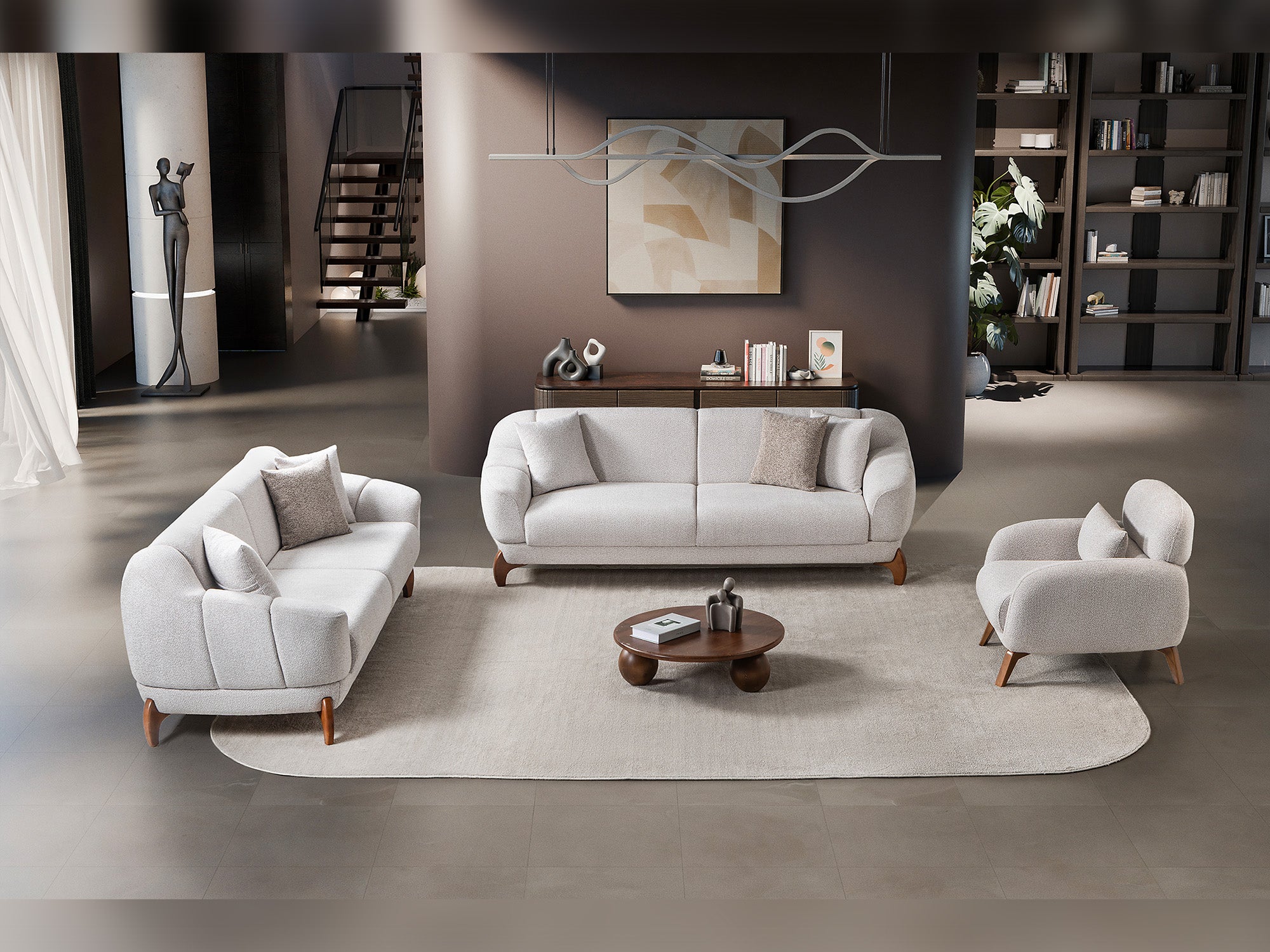 Montel 3-pieces (Sofa & Loveseat & Chair) Livingroom Set