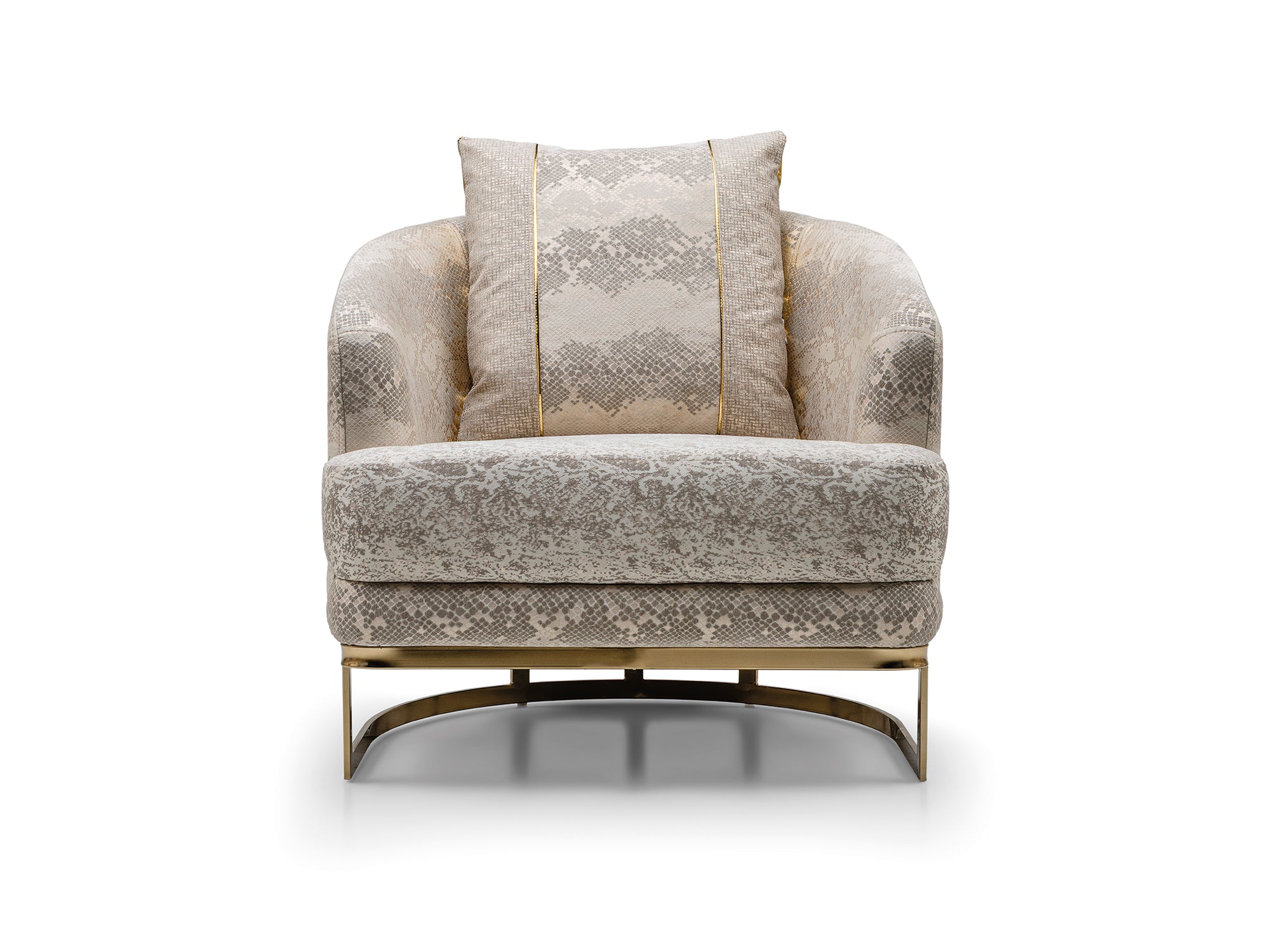 Monza 3-pieces (Sofa & Loveseat & Chair) Livingroom Set Cream