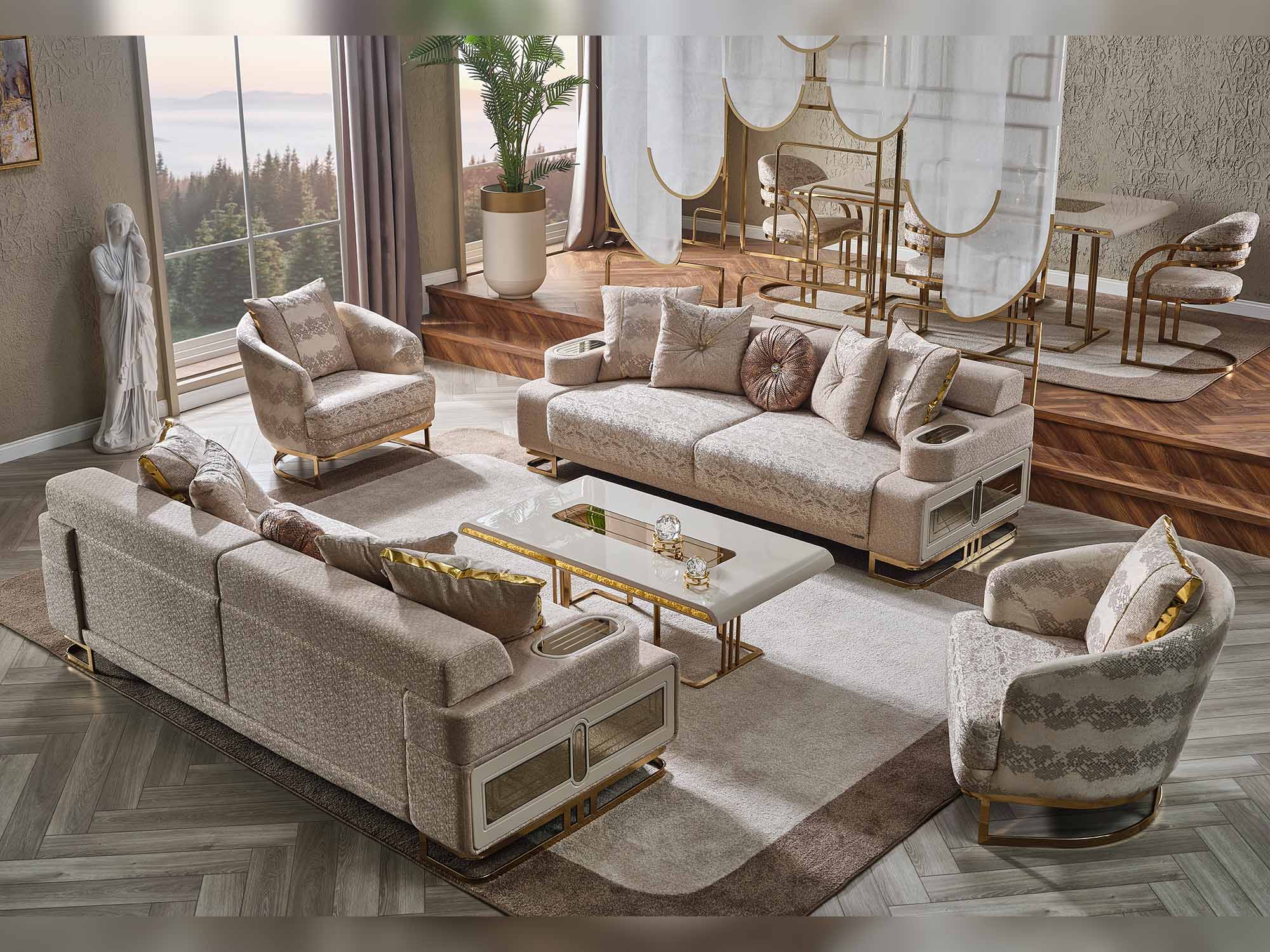 Monza Convertible Sofa Cream