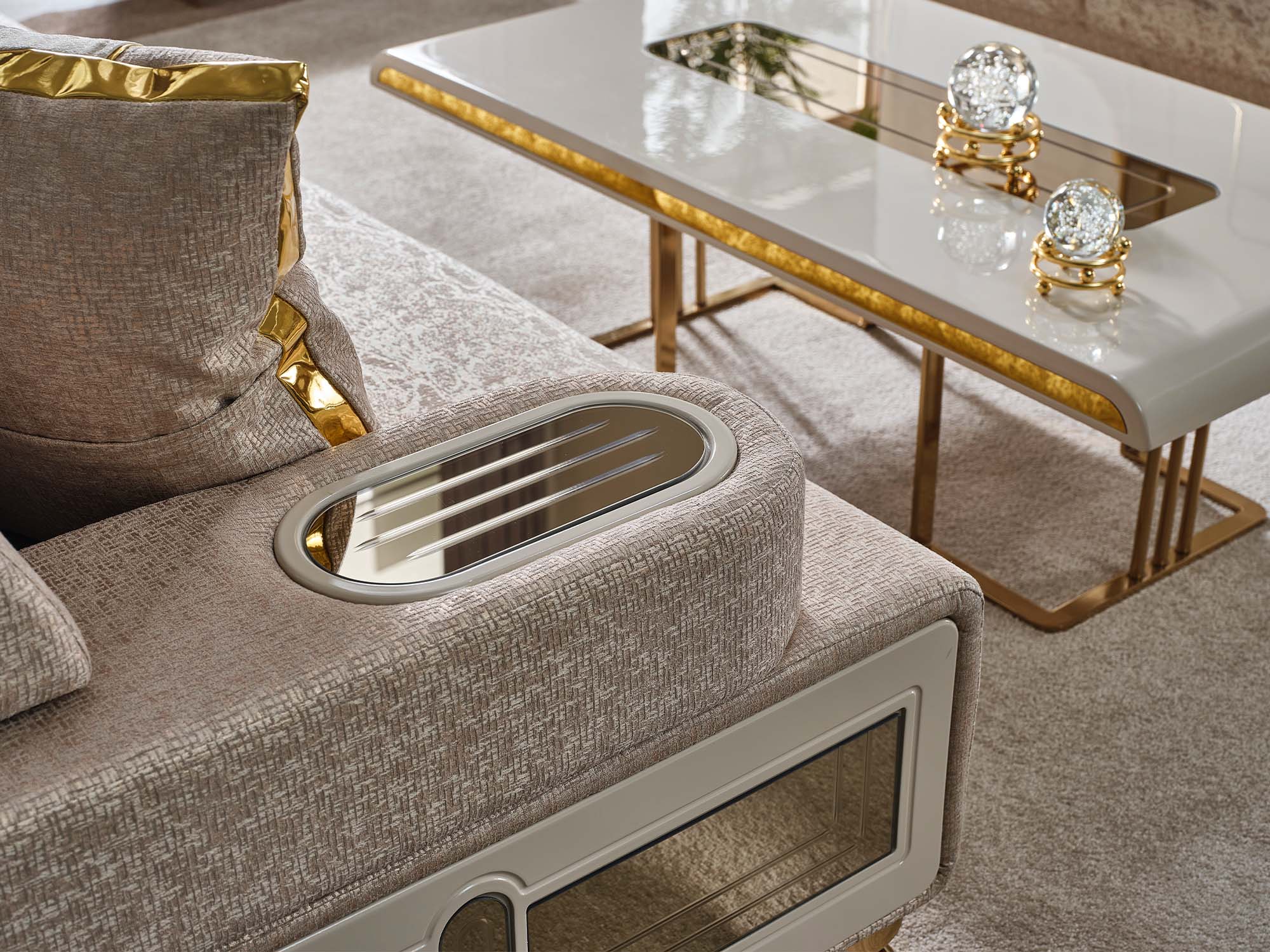 Monza Convertible Sofa Cream