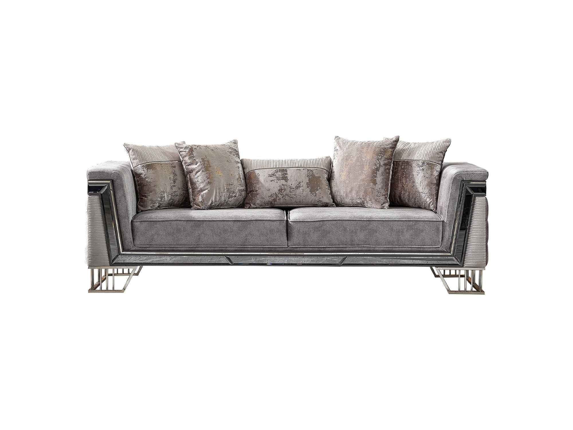 Munich 3-pieces (Sofa & Loveseat & Chair) Livingroom Set Grey
