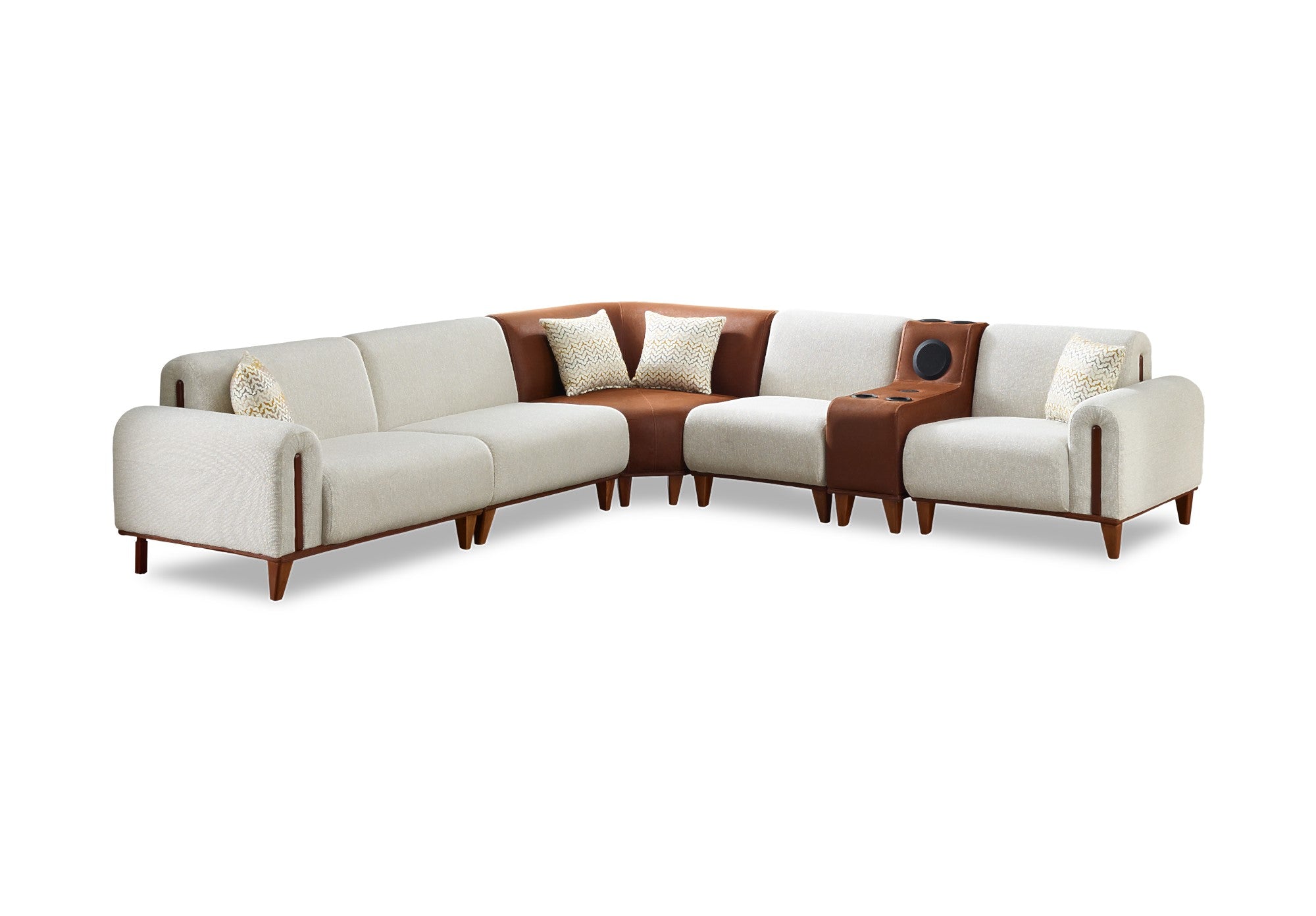 Mustang Modular Sectional Sofa Cream