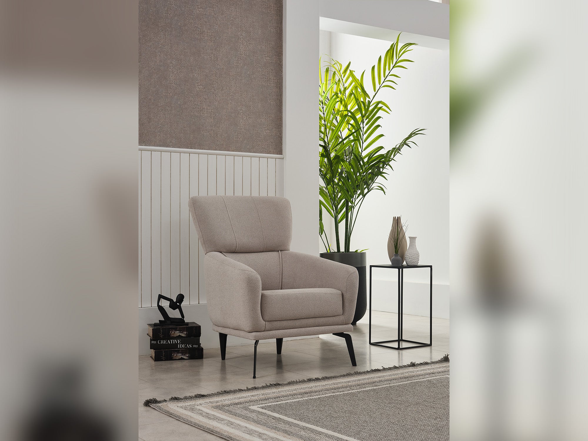 Nero 3-pieces (Sofa & Loveseat & Chair) Livingroom Set Light Grey