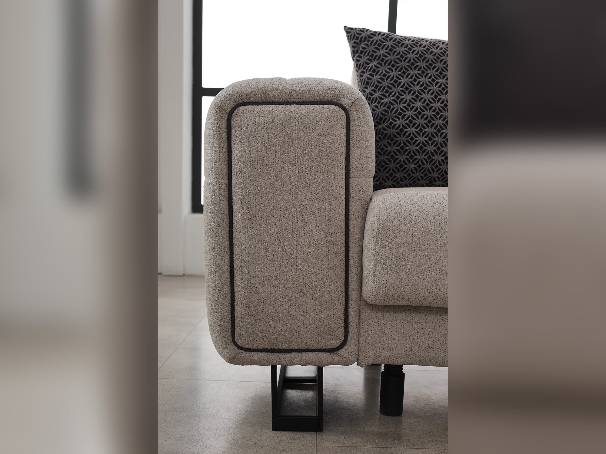 Nero 3-pieces (Sofa & Loveseat & Chair) Livingroom Set Light Grey