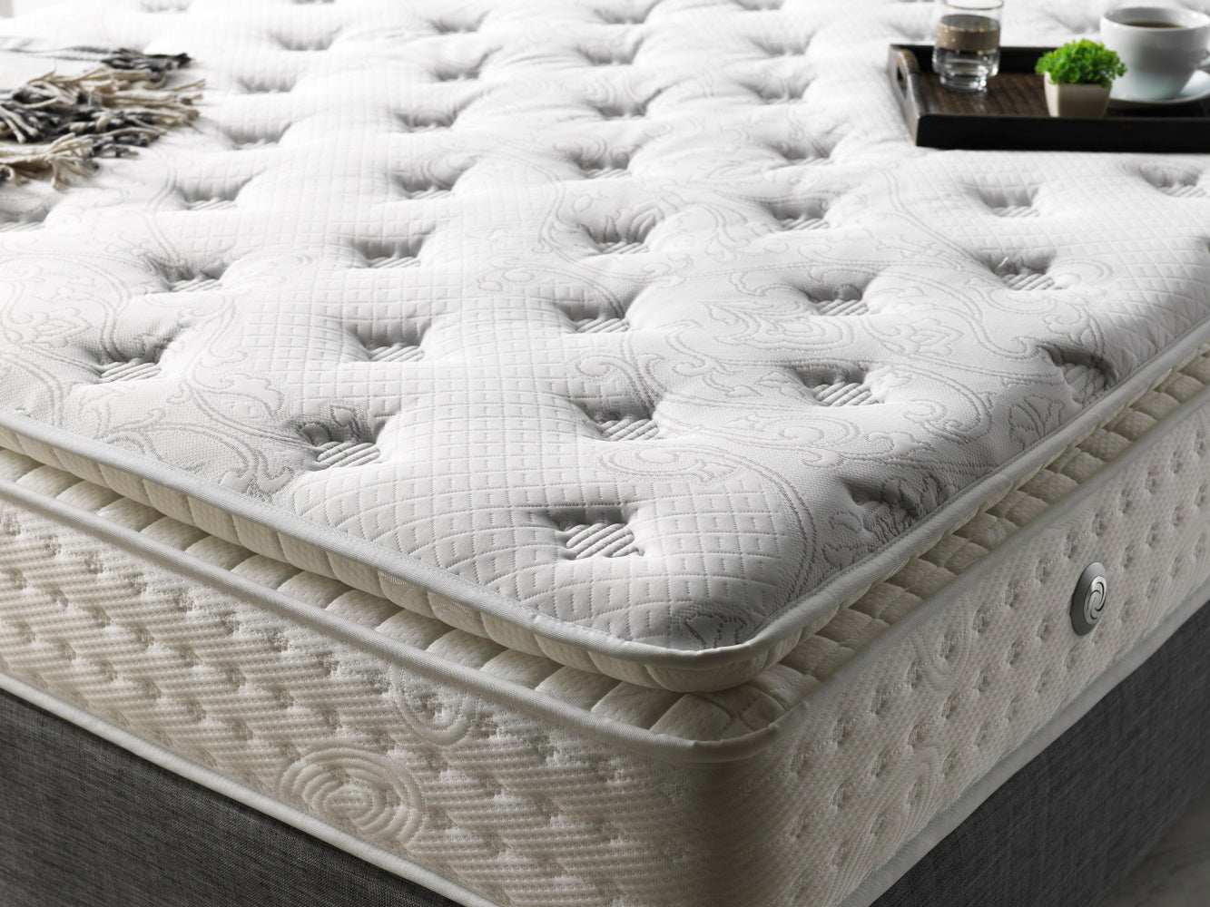 Nevada Storage Bed With Headboard Grey