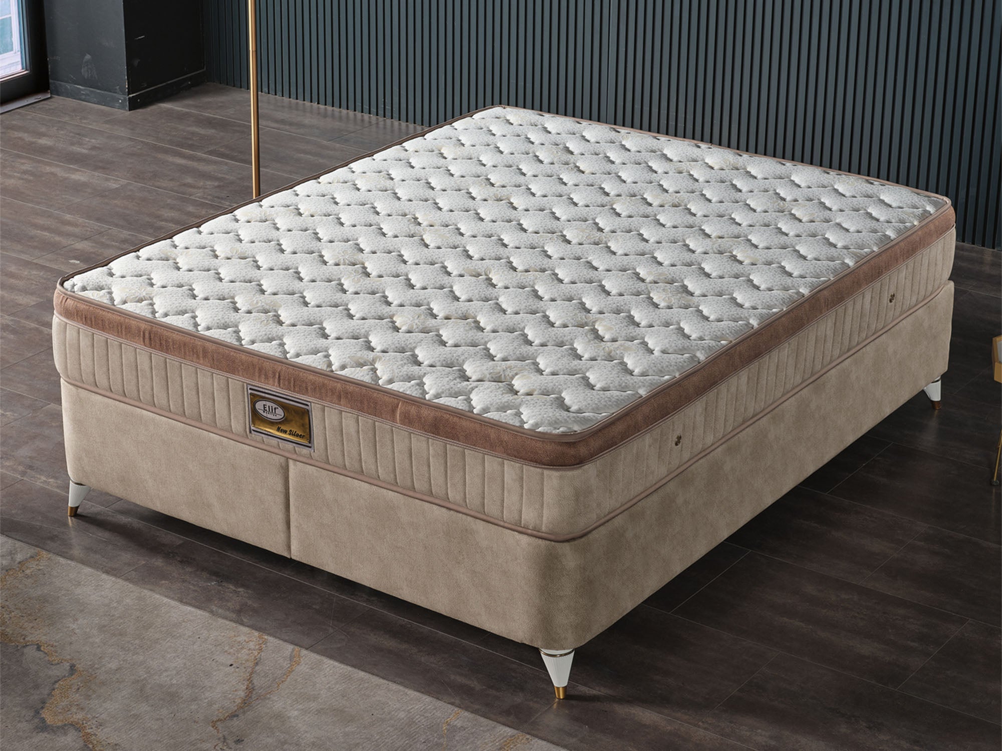 New Silver Storage Bed With Headboard