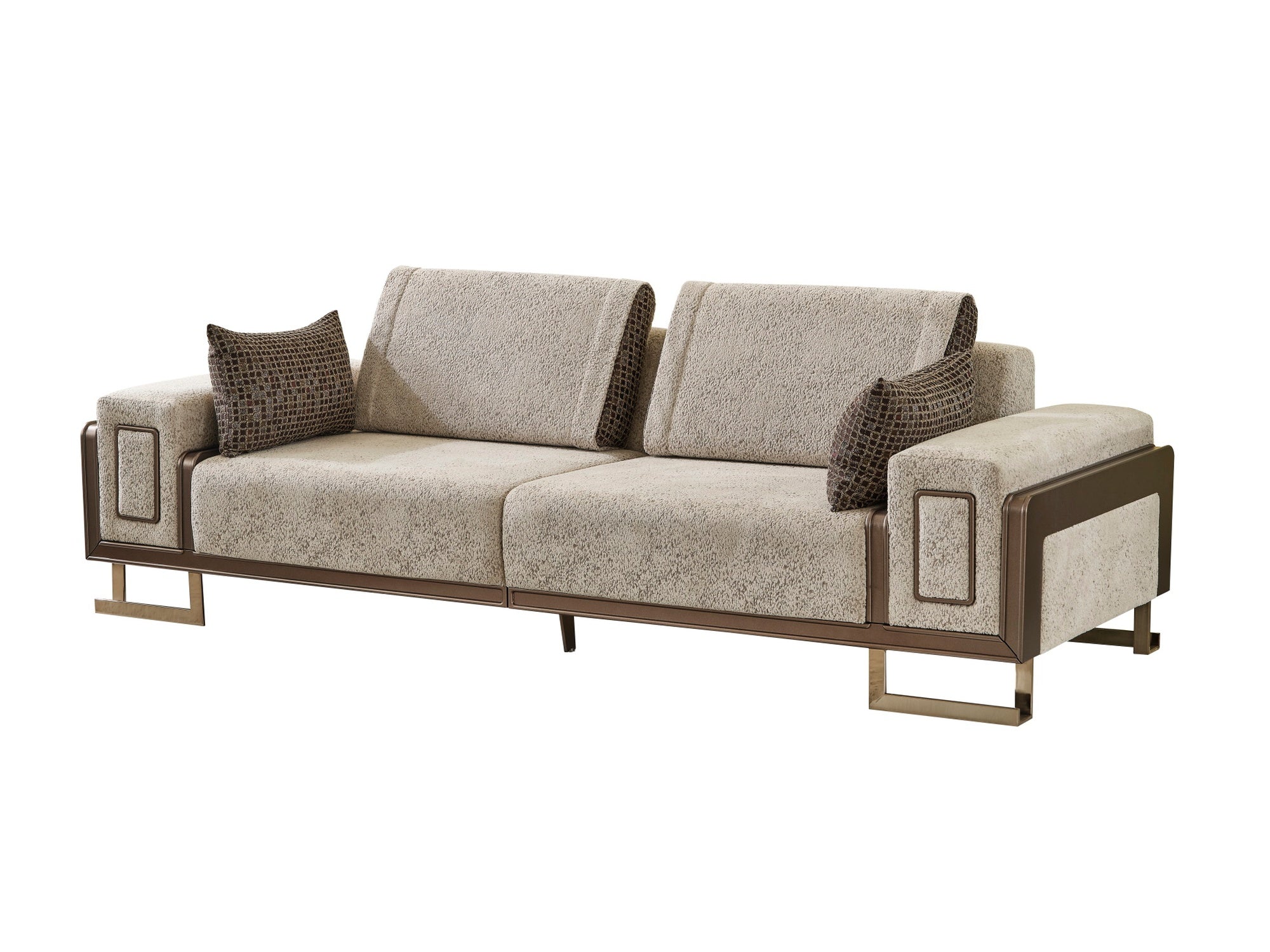 Nirvana Stationary 4 Seat Sofa Beige