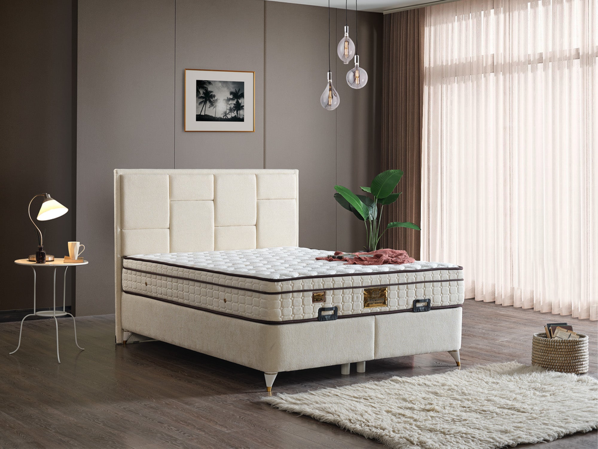 Olimpos Storage Bed With Headboard