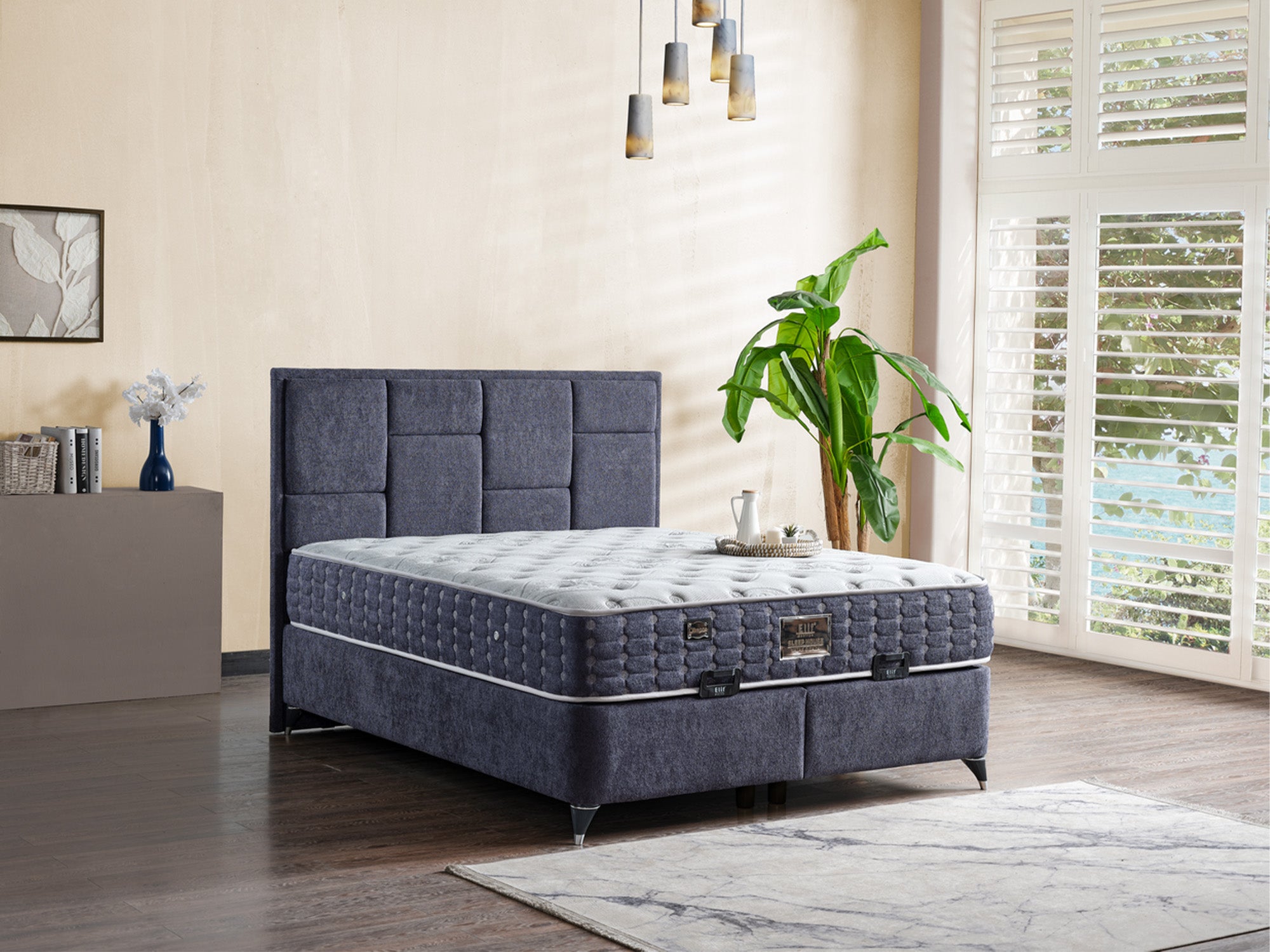 Olimpos Storage Bed With Headboard