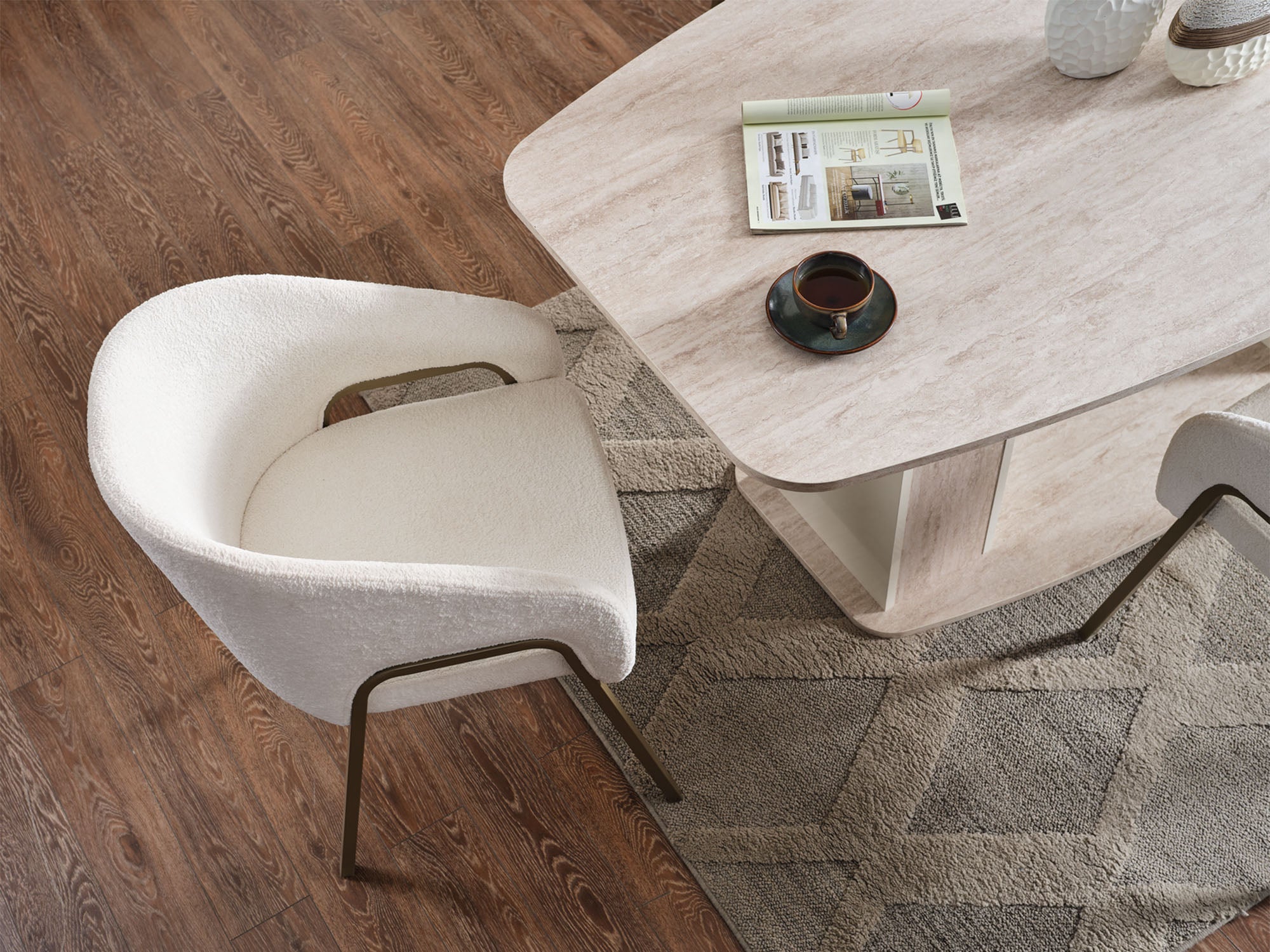 Pamukkale Diningroom (Consol With Mirror & Dining Table & 6 Dining Chair)