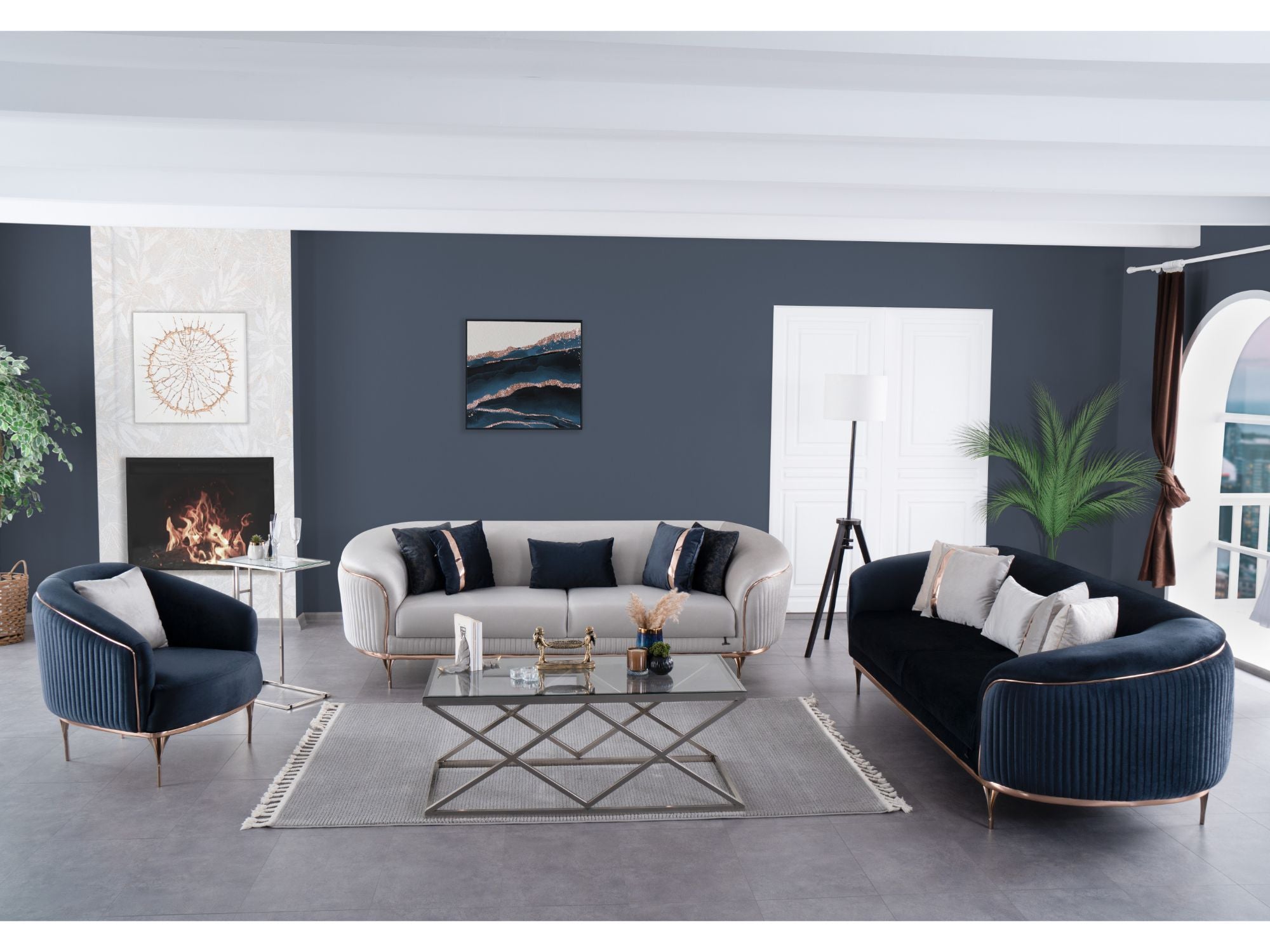 Pandora 4-pieces (2 Sofa & 2 Chair) Livingroom Set