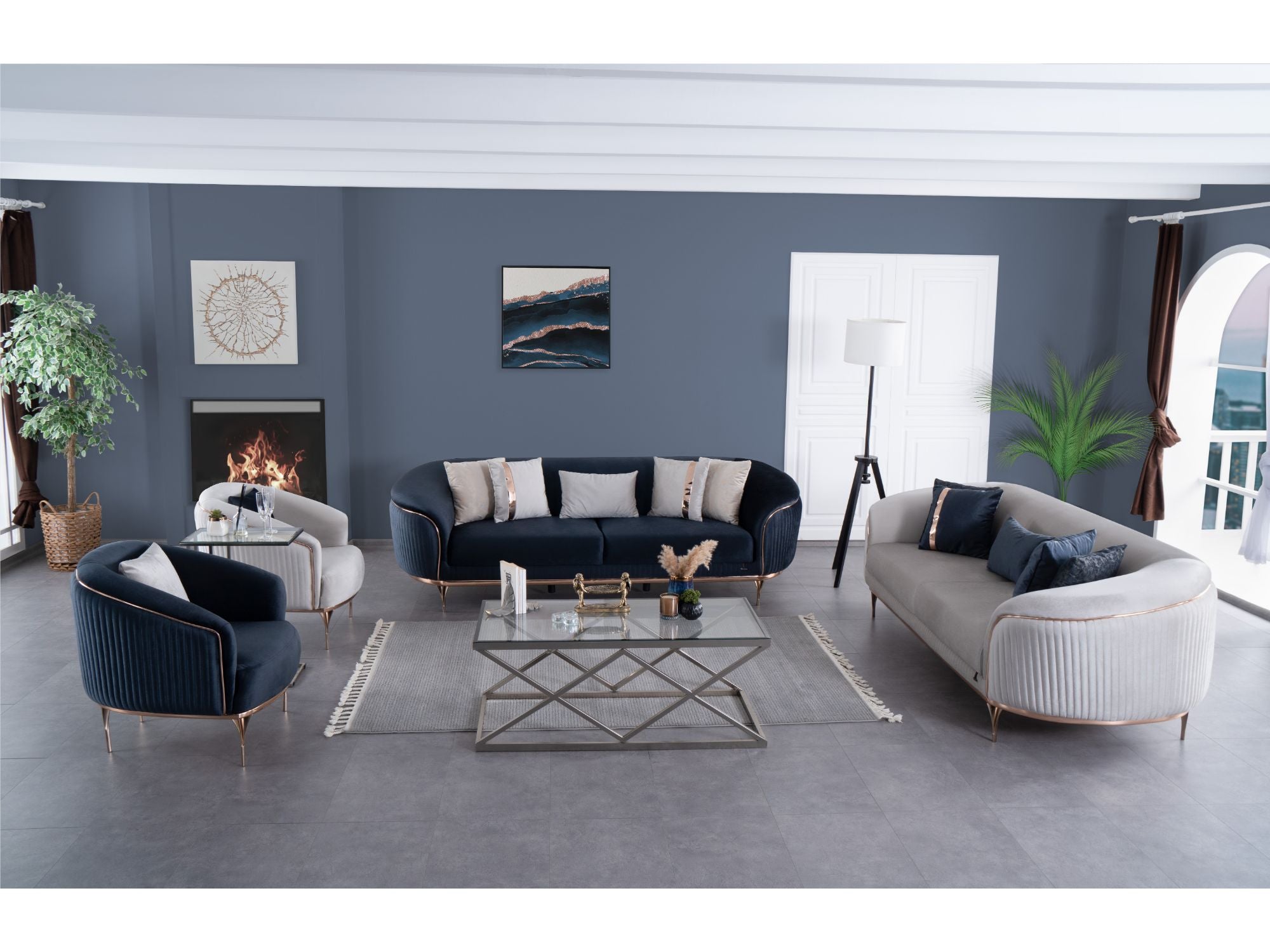 Pandora 4-pieces (2 Sofa & 2 Chair) Livingroom Set